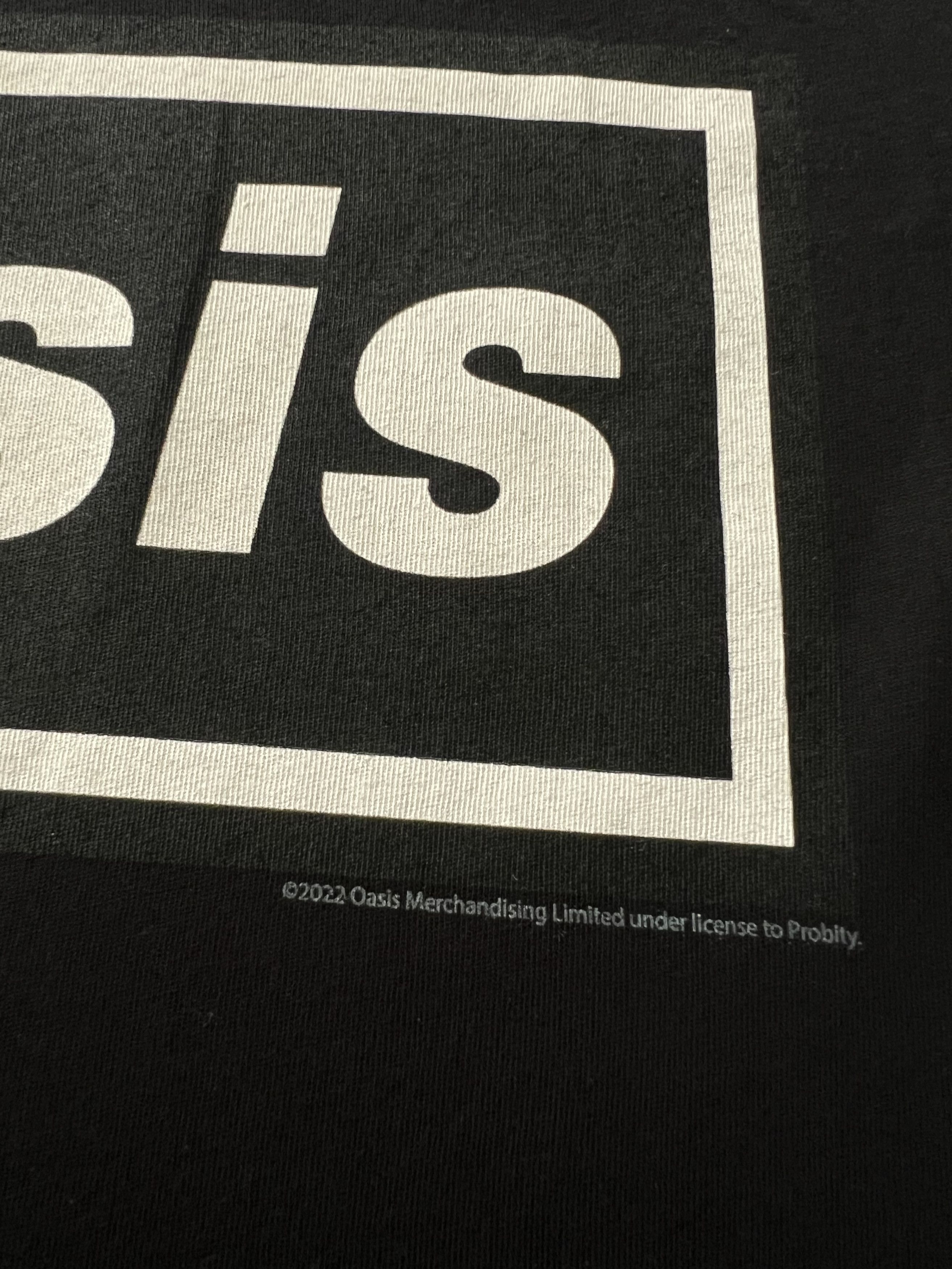 Band Tees Vintage 2022 Oasis Britpop Rock Band Black T-shirt Size US L / EU 52-54 / 3 - 5 Thumbnail