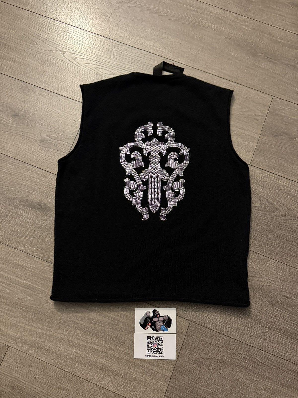 Chrome Hearts Chrome Hearts Rhinestone Cashmere Dagger Vest Tank Top Size US M / EU 48-50 / 2 - 2 Thumbnail