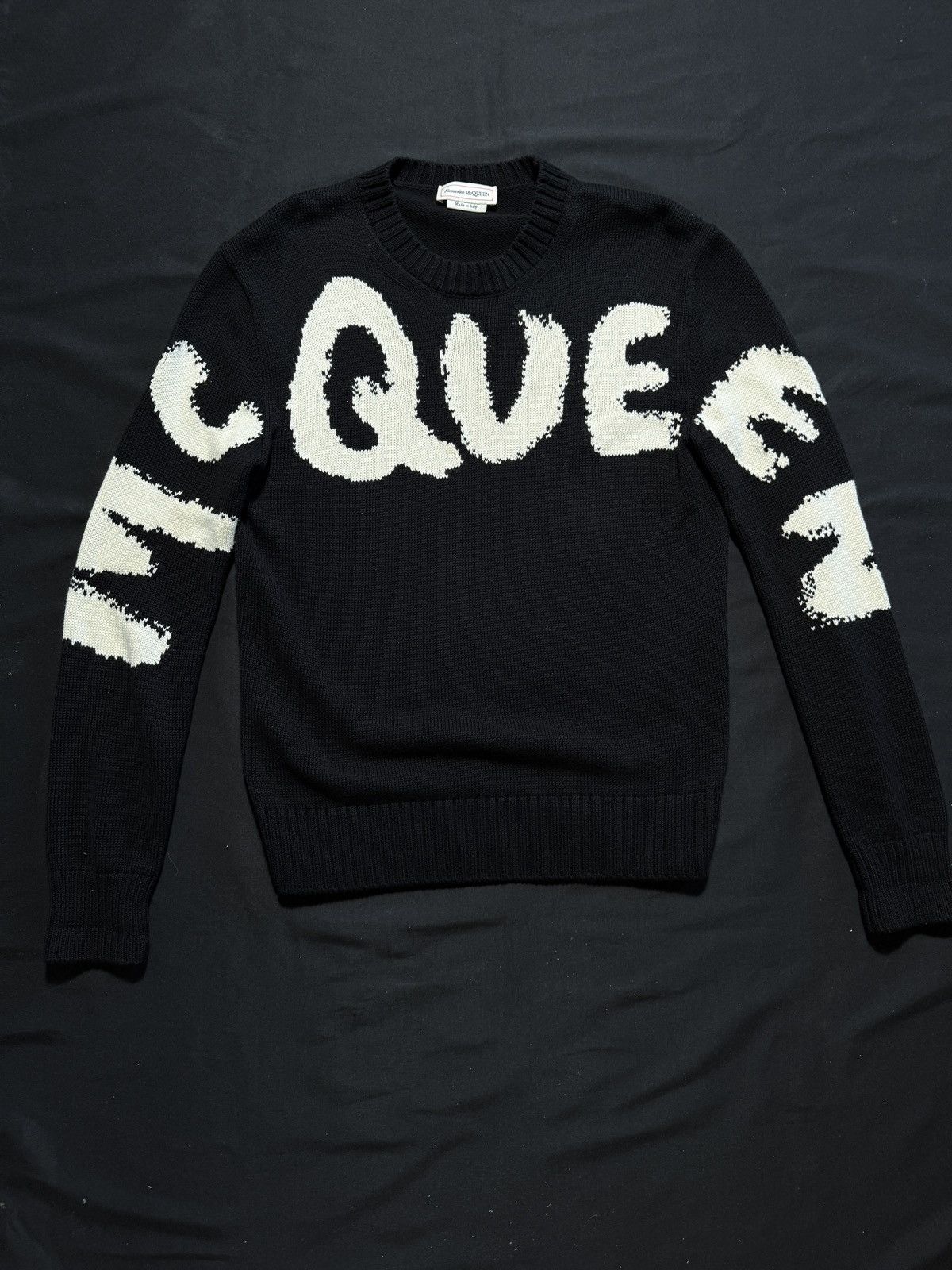 Alexander McQueen Knit Graffiti Sweater - Size XS