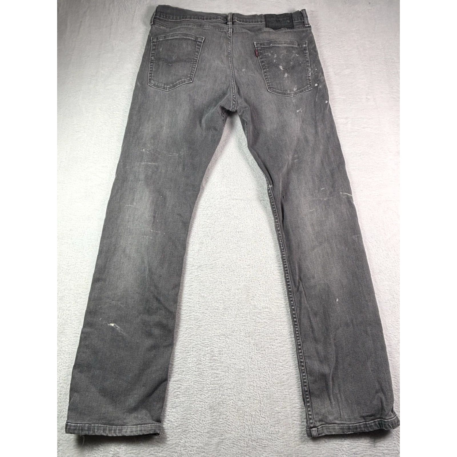 Levi's VTG Levis 513 Men's Jeans Straight Regular Fit 34x34 Gray/Black Distressed Button Zip Denim Cotton 5-Pocket Covenant Size US 34 / EU 50 - 2 Thumbnail