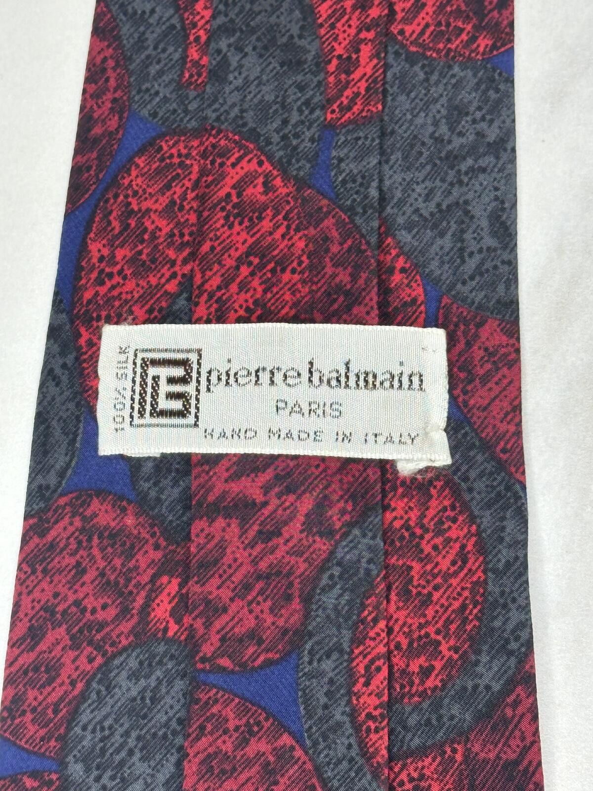 Pierre Balmain Vintage Pierre Balmain Paris 100% Italian silk tie red/grey Size ONE SIZE - 2 Thumbnail