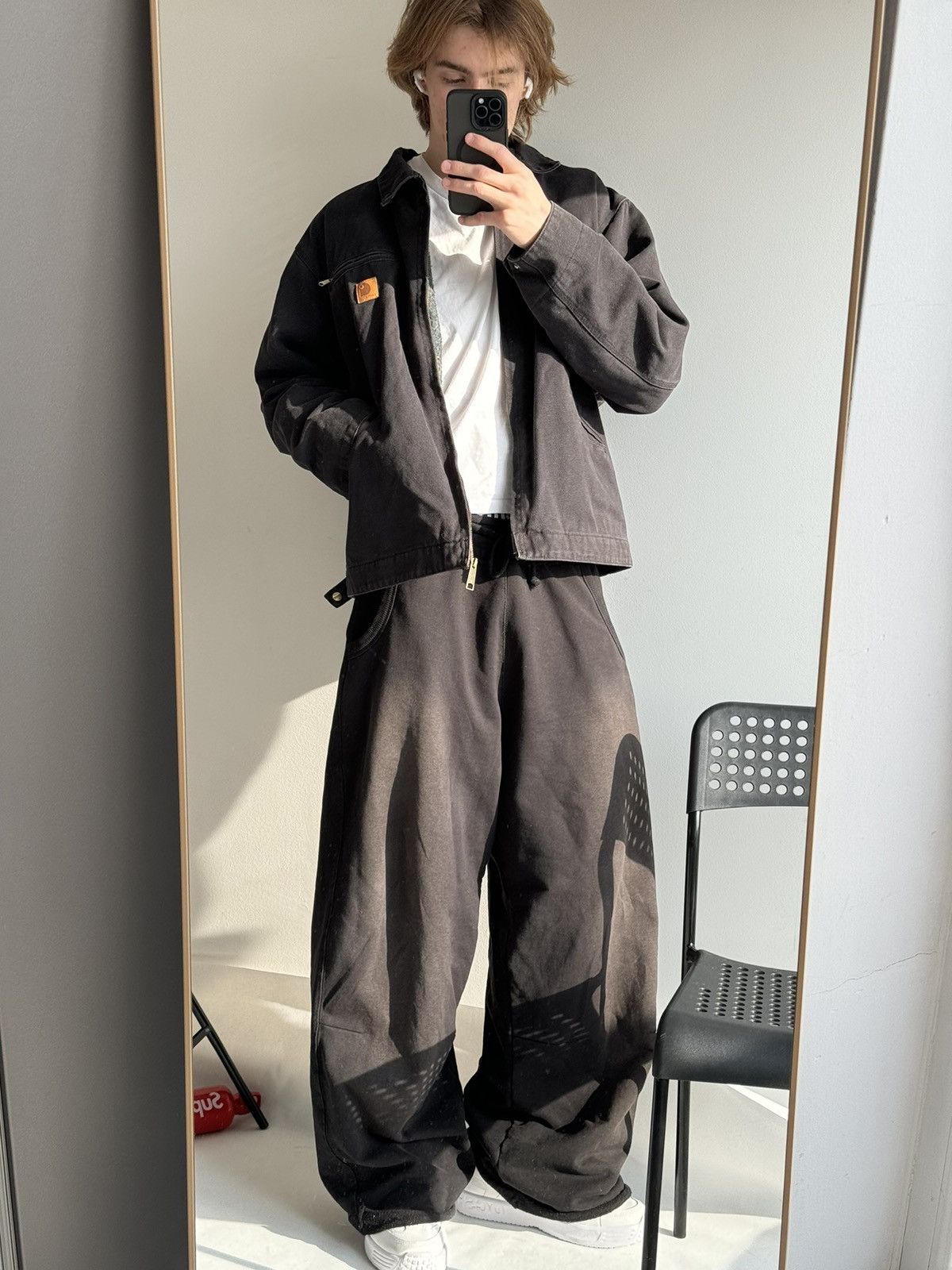 Carhartt × Vintage Vintage Carhartt Detroit jacket Black 90s Archive Zip Up Size US L / EU 52-54 / 3 - 4 Thumbnail