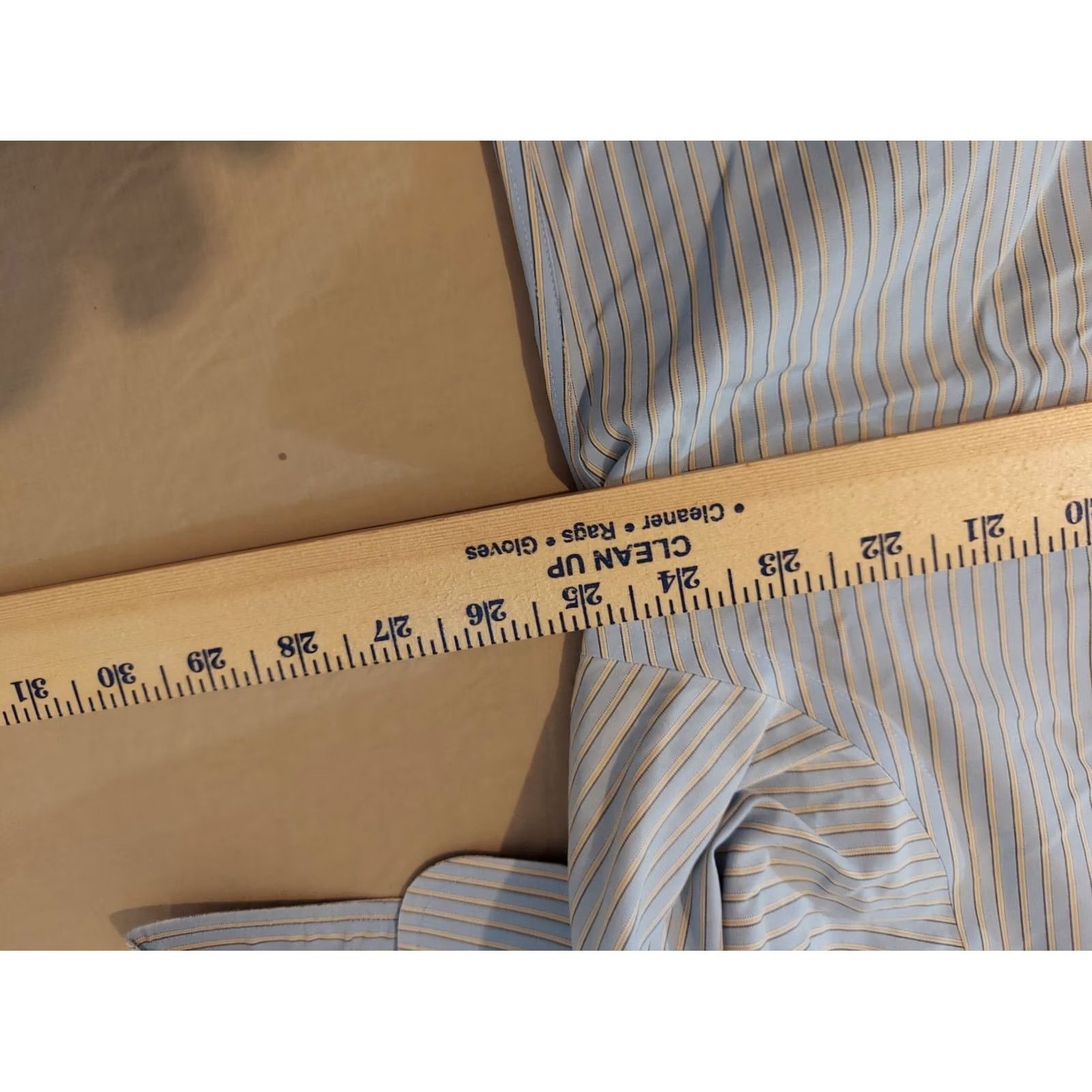 Brooks Brooks Brothers Dress Shirt Mens 16.5 16 1/2 34 35 Blue Cotton Button Size 46R - 4 Thumbnail