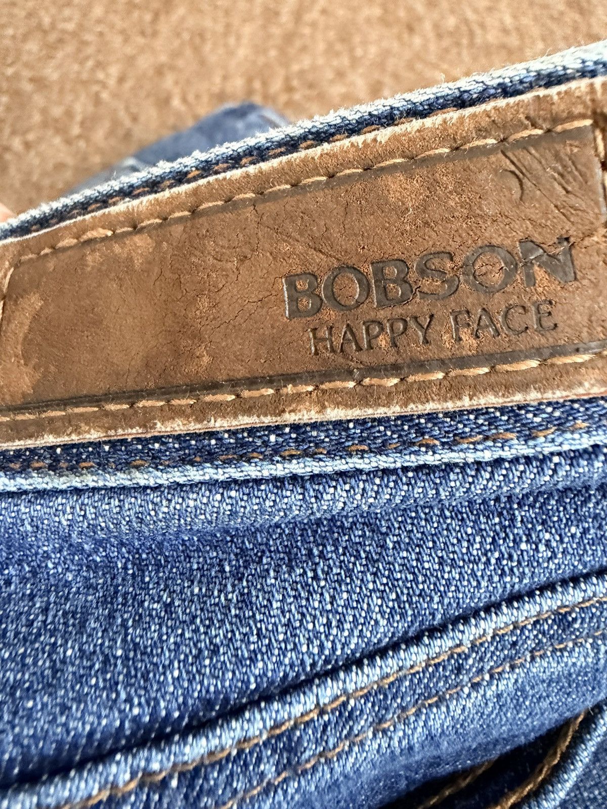 Japanese Brand Vintage Bobson Happy Face Denim Jeans Size US 27 - 9 Thumbnail