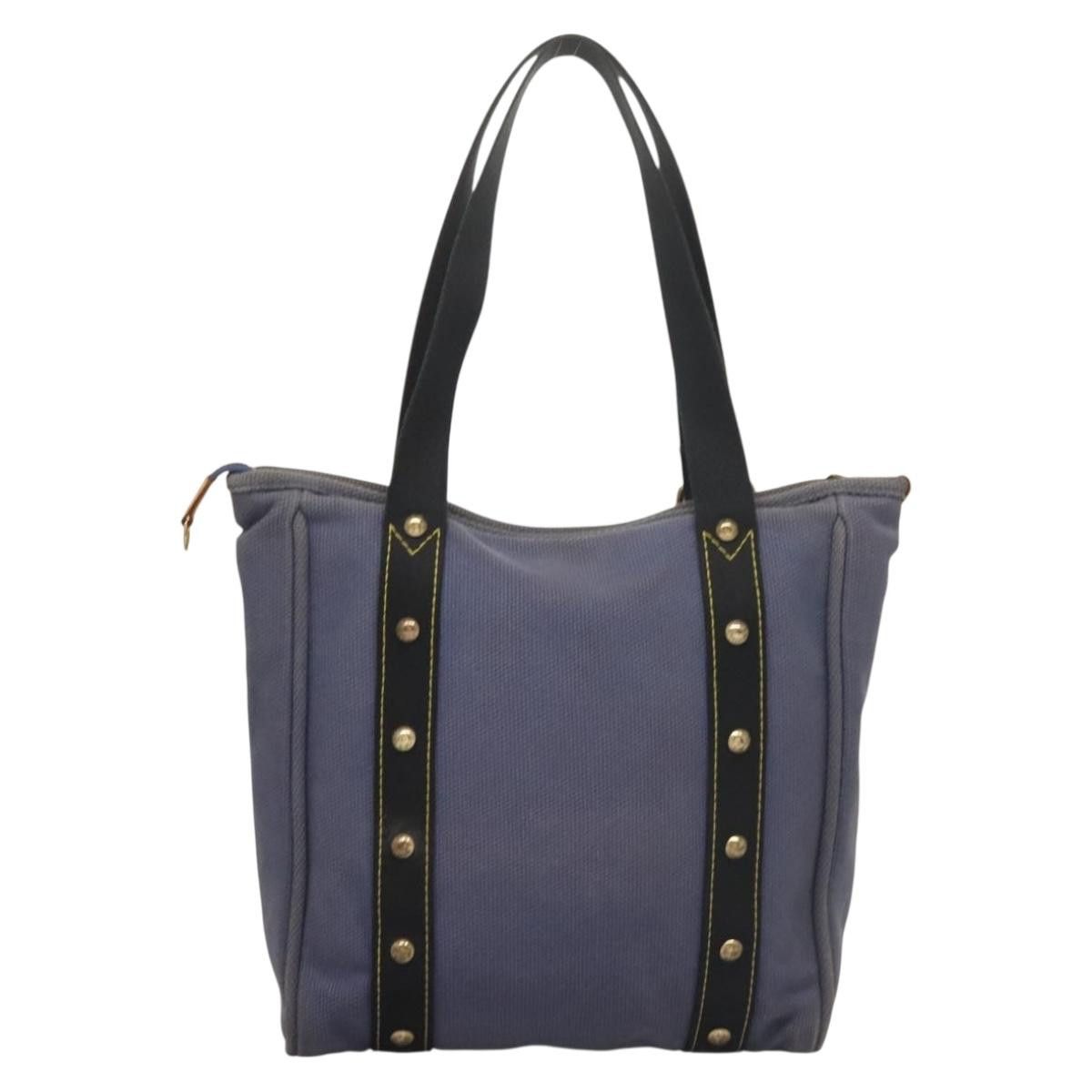 Louis Vuitton LOUIS VUITTON Antigua Cabas MM Tote Bag Blue M40087 Size ONE SIZE - 2 Thumbnail
