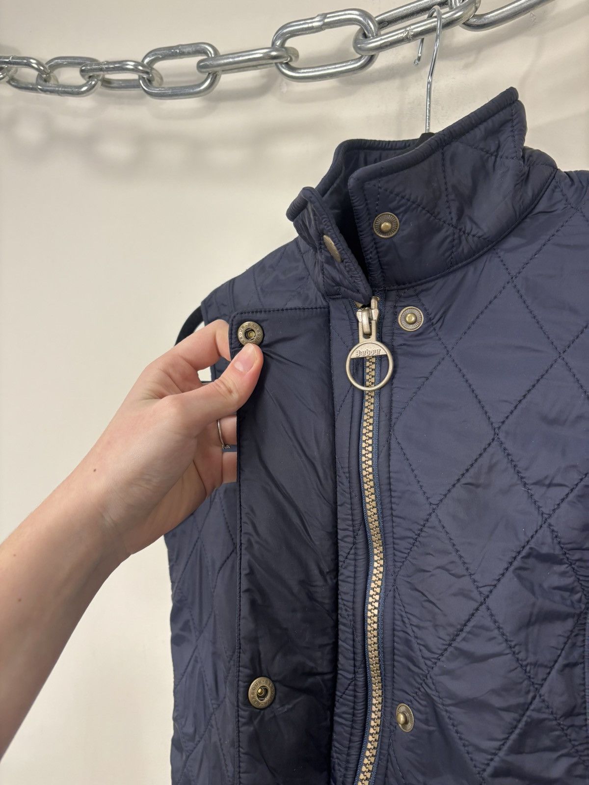 Barbour Barbour Wray Gilet Women’s Navy Blue Diamond Quilted Vest Size S / US 4 / IT 40 - 10 Thumbnail