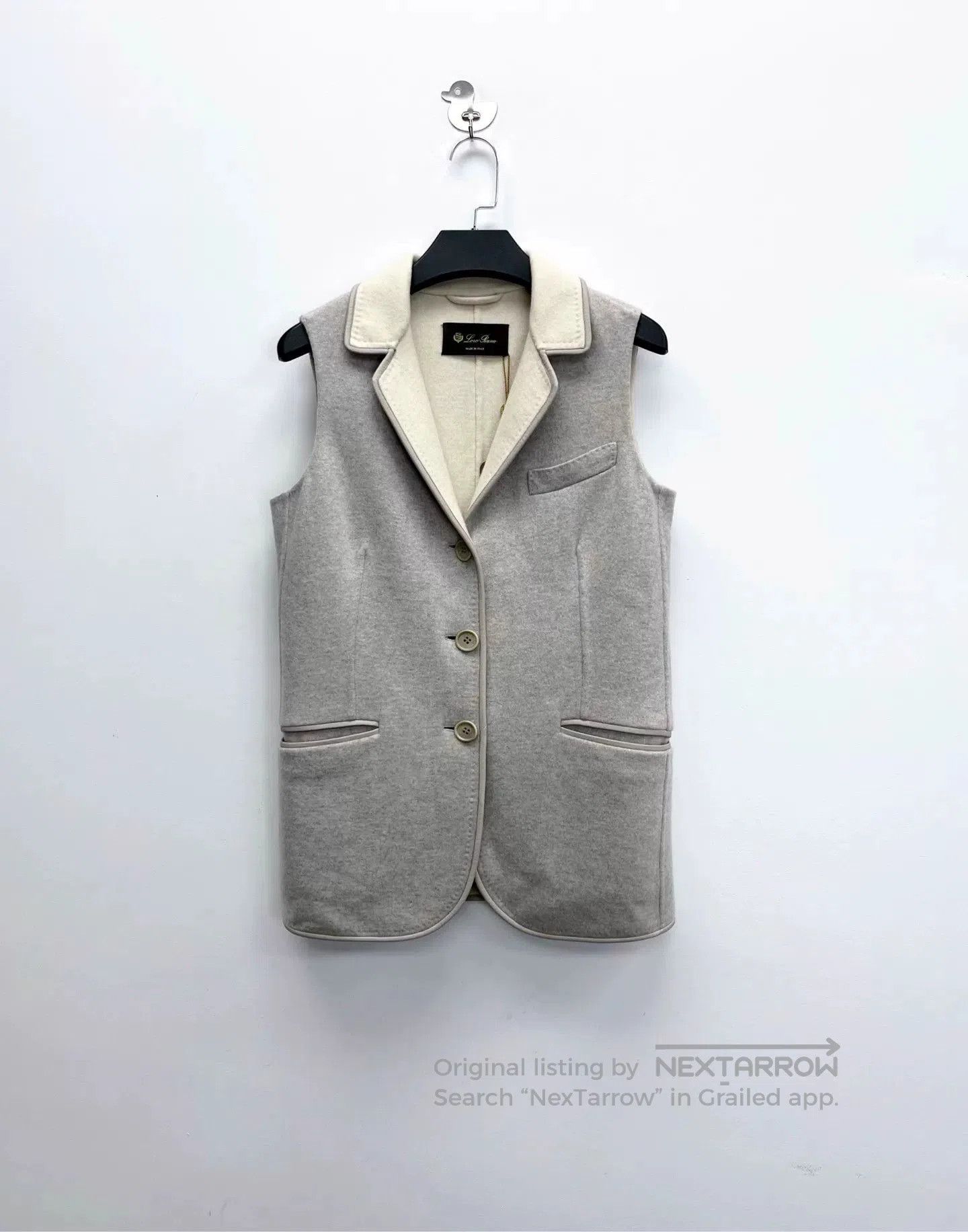 Loro Piana Loro Piana Light Gray Cashmere Leather Vest. Size US S / EU 44-46 / 1 - 1 Thumbnail