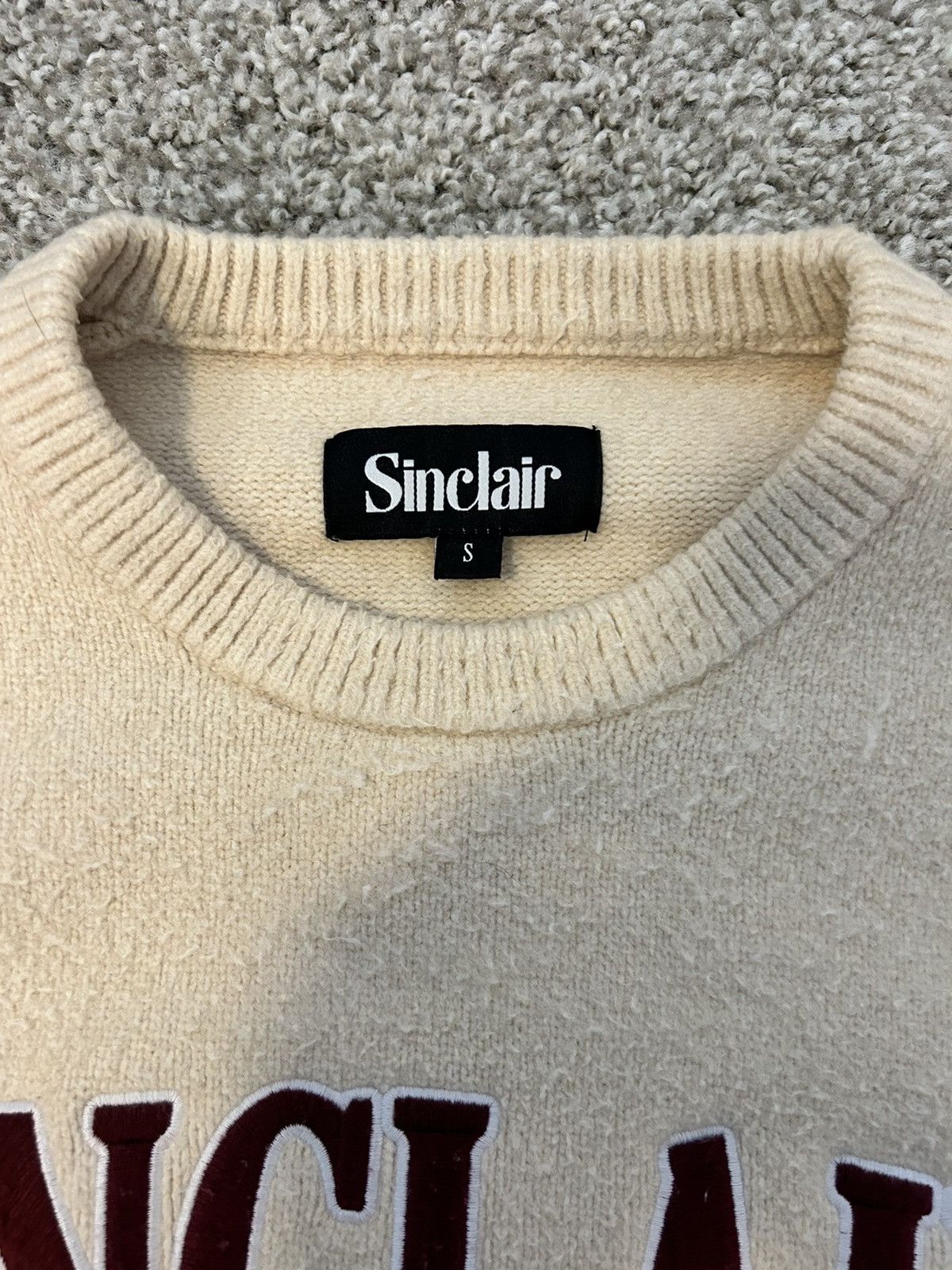 Sinclair Global Cream Sinclair crew neck sweater Size US S / EU 44-46 / 1 - 6 Thumbnail