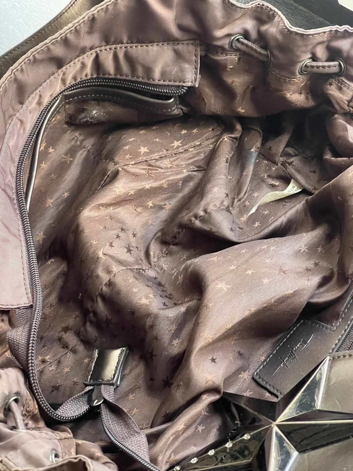 Designer × Thierry Mugler × Vintage Vintage Thierry Mugler brown star nylon bag Size ONE SIZE - 19 Thumbnail