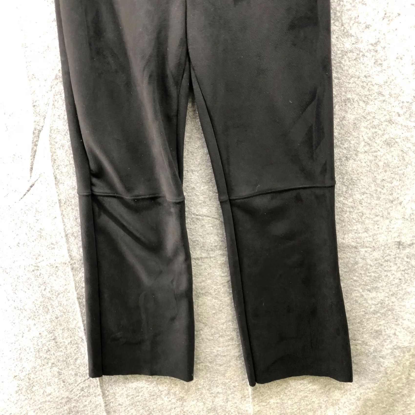 H&M H&M Faux Suede Flare Pants Womens S Black Pull On 10'' Rise Stretch Hippie Flared Pants Regular Women Size 28" / US 6 / IT 42 - 4 Thumbnail