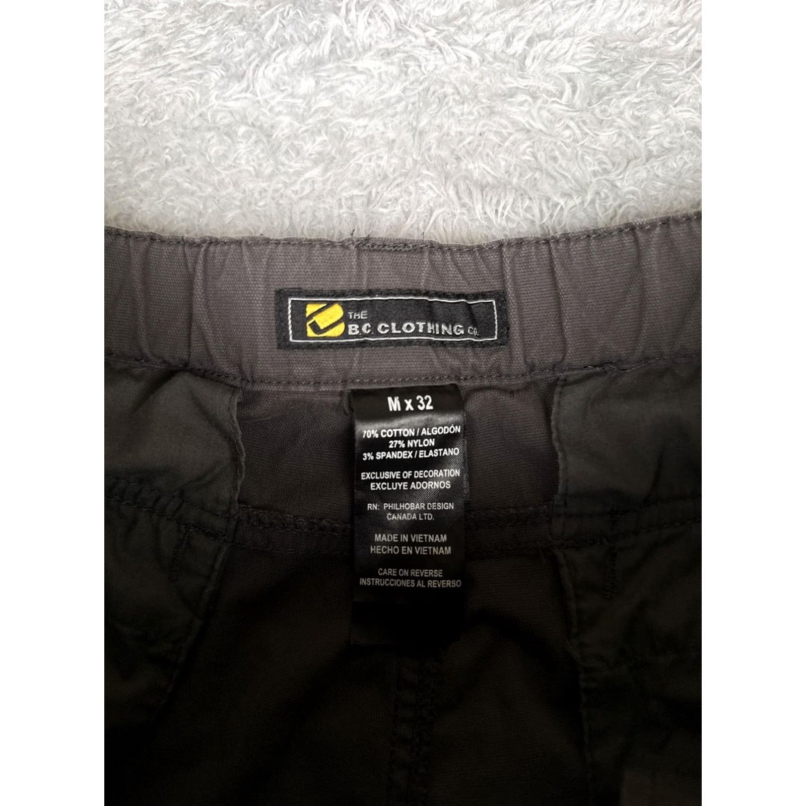 Vintage BC Clothing Co Mens Cargo Pants Brown Convertible Zip-Off Legs Belted Pockets Stretch Canvas 34x29 Waist 34 Inseam M Regular Size US 31 - 6 Thumbnail
