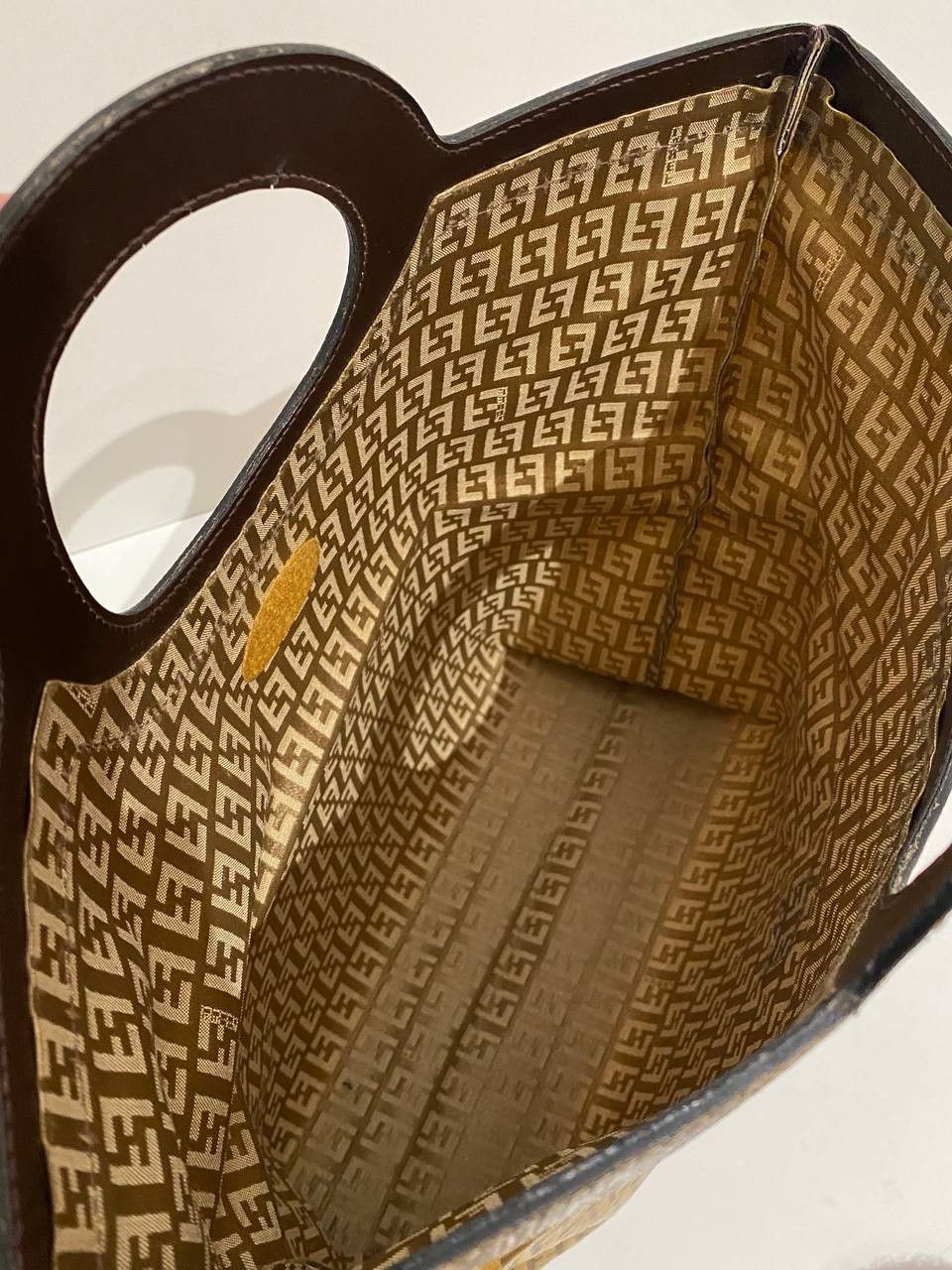 Fendi Fendi Zucchino FF Monogram Runaway Shopping Tote Hand Bag Size ONE SIZE - 9 Thumbnail