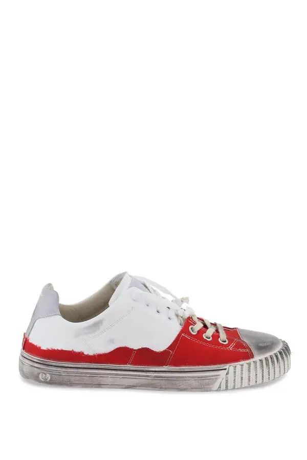 Maison Margiela o1w1db10425 Low-Top Sneakers in White Red Size US 9 / EU 42 - 1 Thumbnail