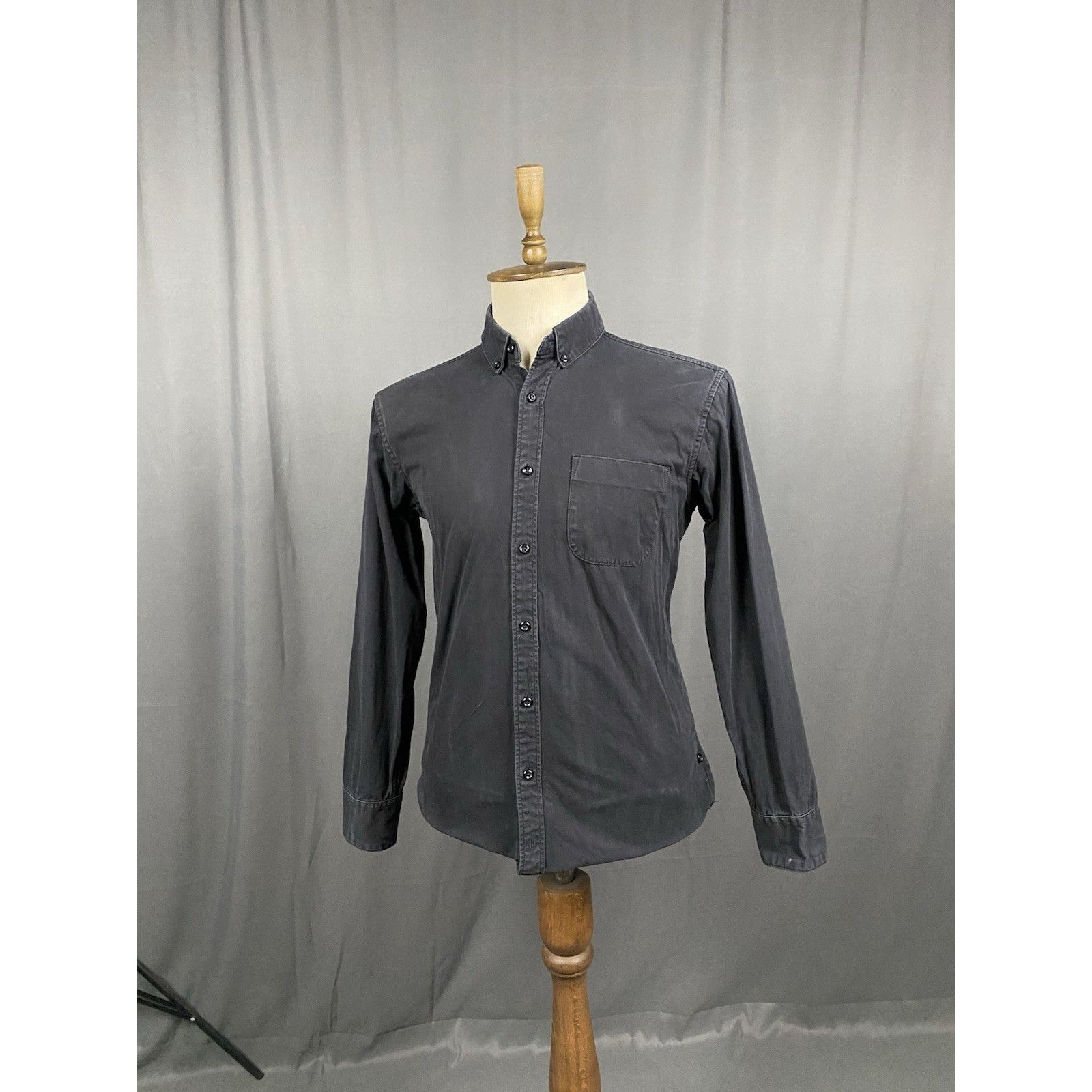 Kith Kith Garment Dyed Men's Black Denim Overshirt Jacket Size M Size US M / EU 48-50 / 2 - 4 Thumbnail
