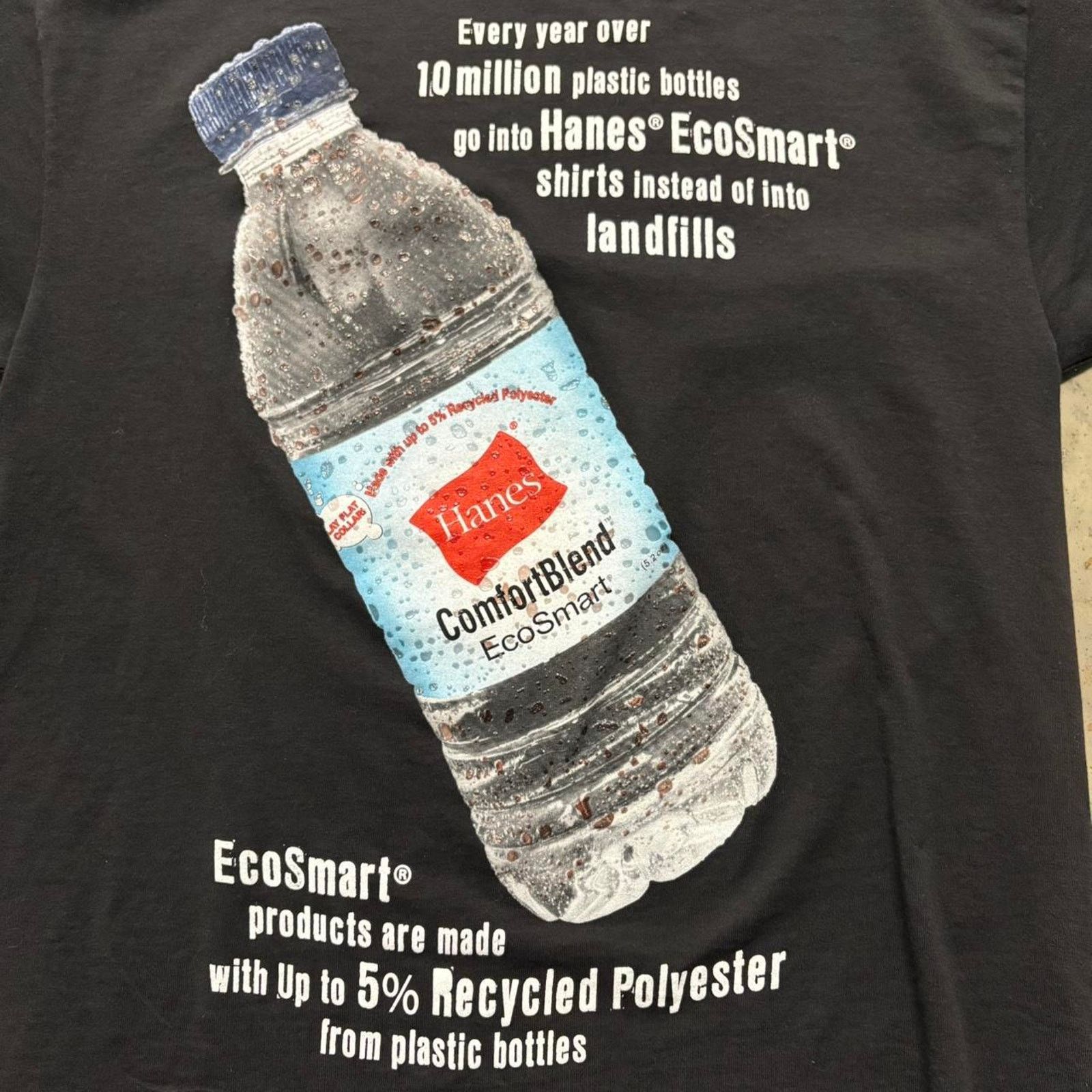 Hanes × Vintage Crazy NWT Vintage Y2K Hanes EcoSmart Water Bottle T Shirt Size US L / EU 52-54 / 3 - 4 Thumbnail