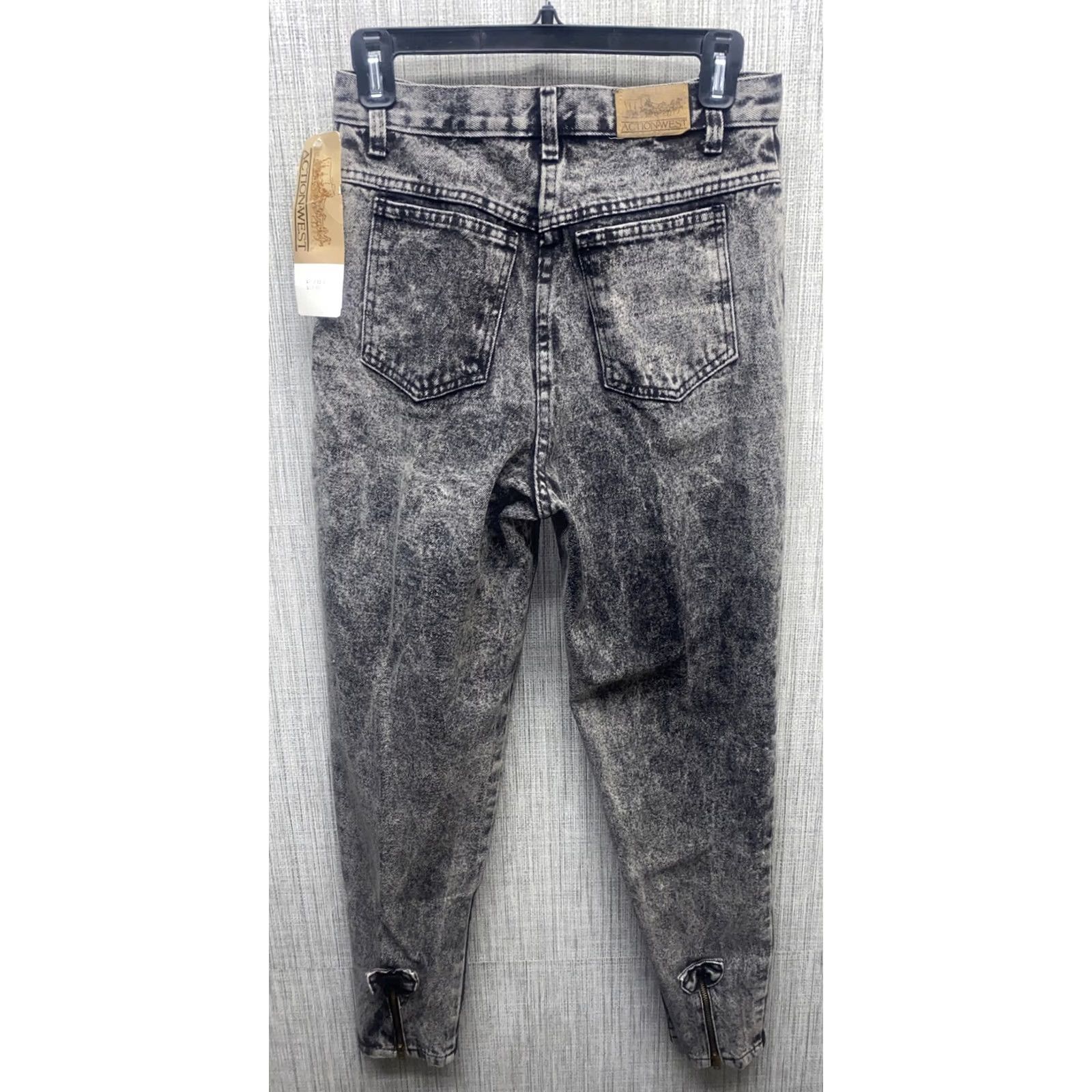 Denime Action West Womens Jeans Zip Fly Cotton Denim Black Size 11 27in 28in NWT USA Made Size 32" / US 10 / IT 46 - 4 Thumbnail