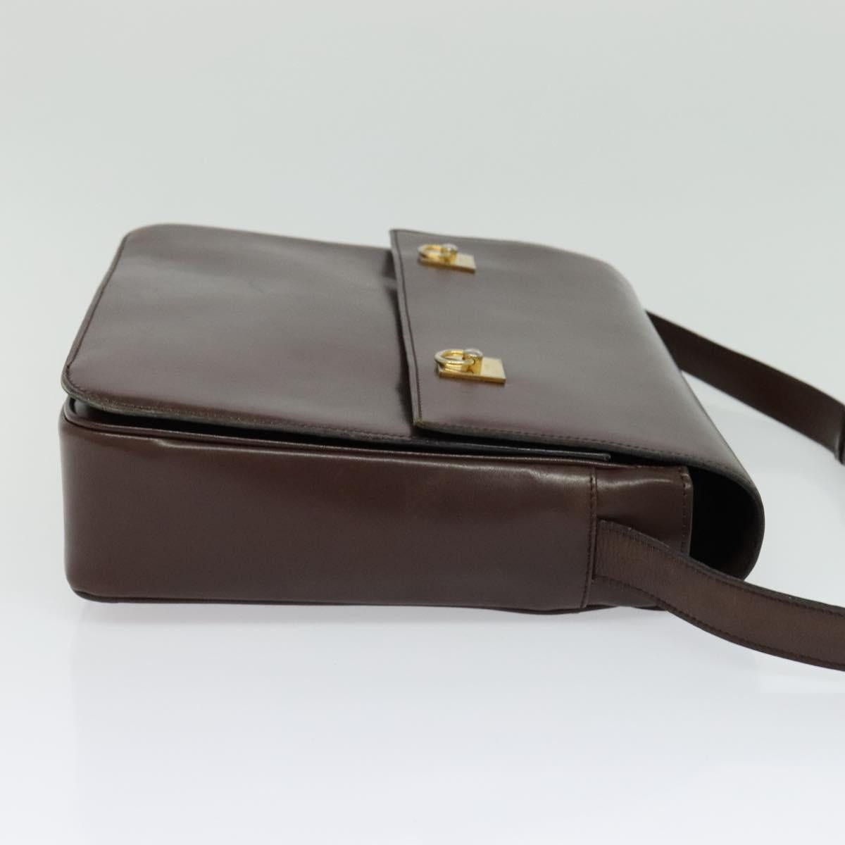 Celine CELINE Shoulder Bag Leather Brown Gold Size ONE SIZE - 5 Thumbnail