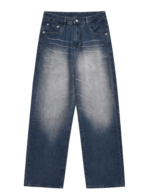 Japanese Brand × Jean Men's American retro straight washed gradient jeans Size US 32 / EU 48 - 5 Thumbnail