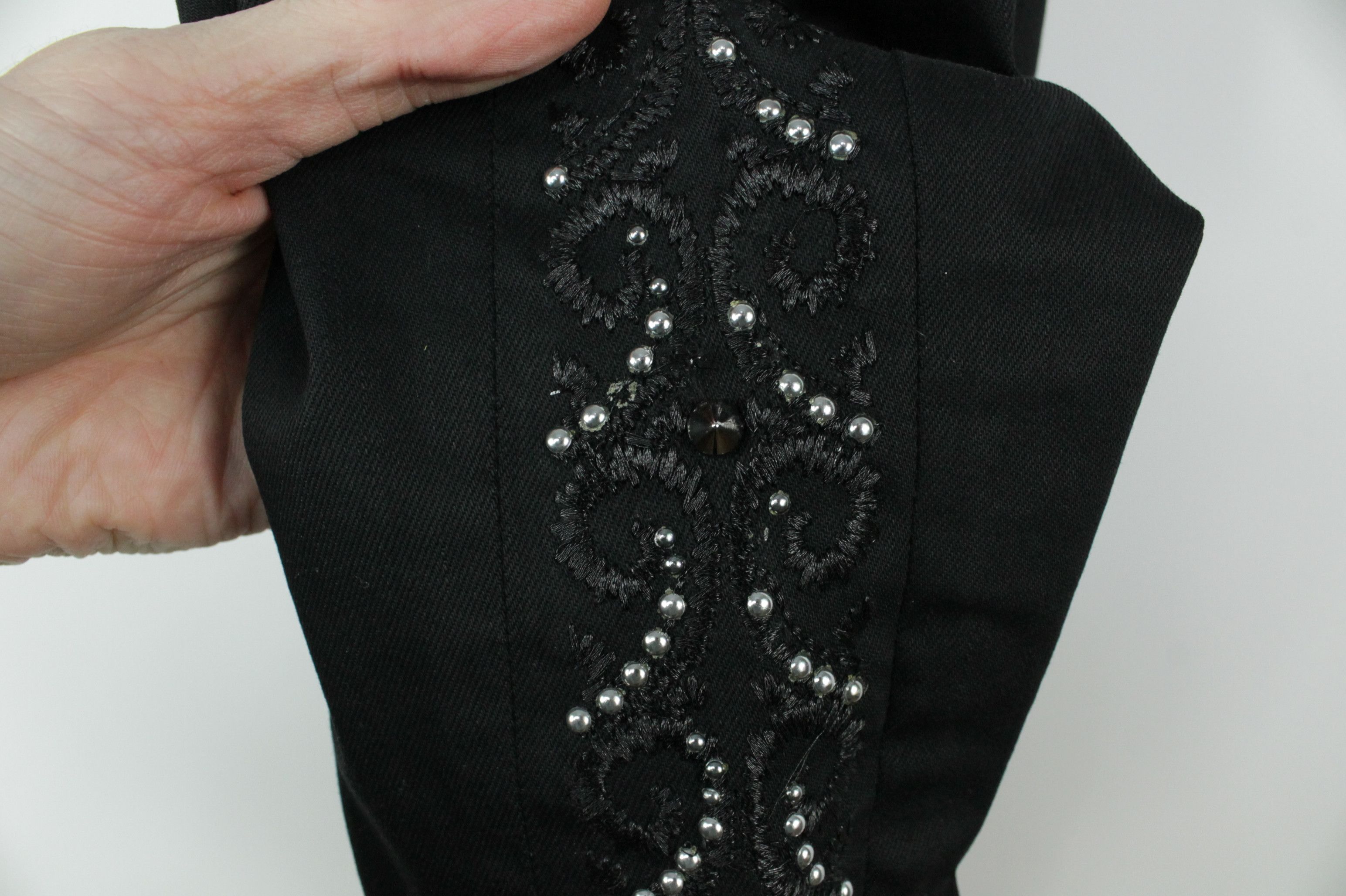 Designer × Philipp Plein Philipp Plein Strawberry Cheesecake Black Denim Women Jeans Size 26" / US 2 / IT 38 - 12 Thumbnail