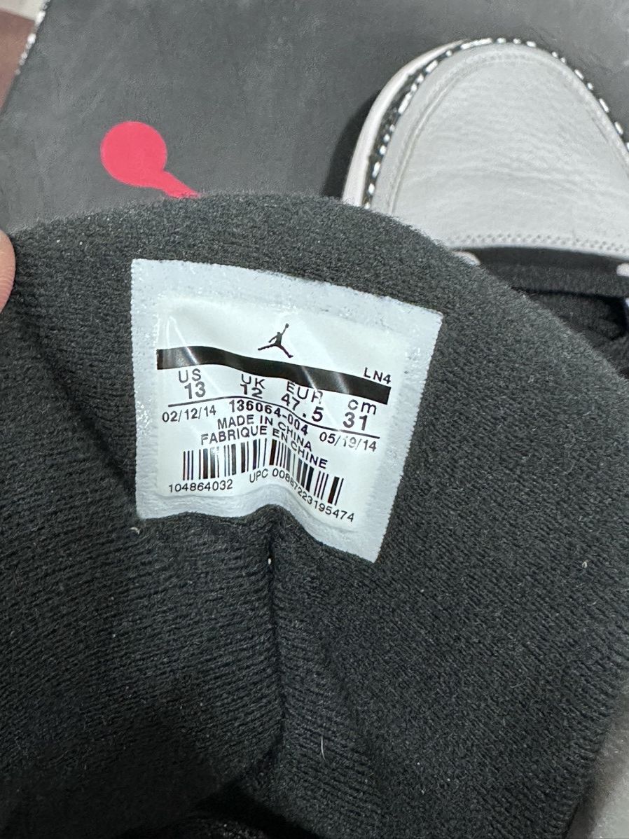 Jordan Brand × Vintage 2014 Jordan 3 Wolf Grey RARE Size US 13 / EU 46 - 7 Thumbnail