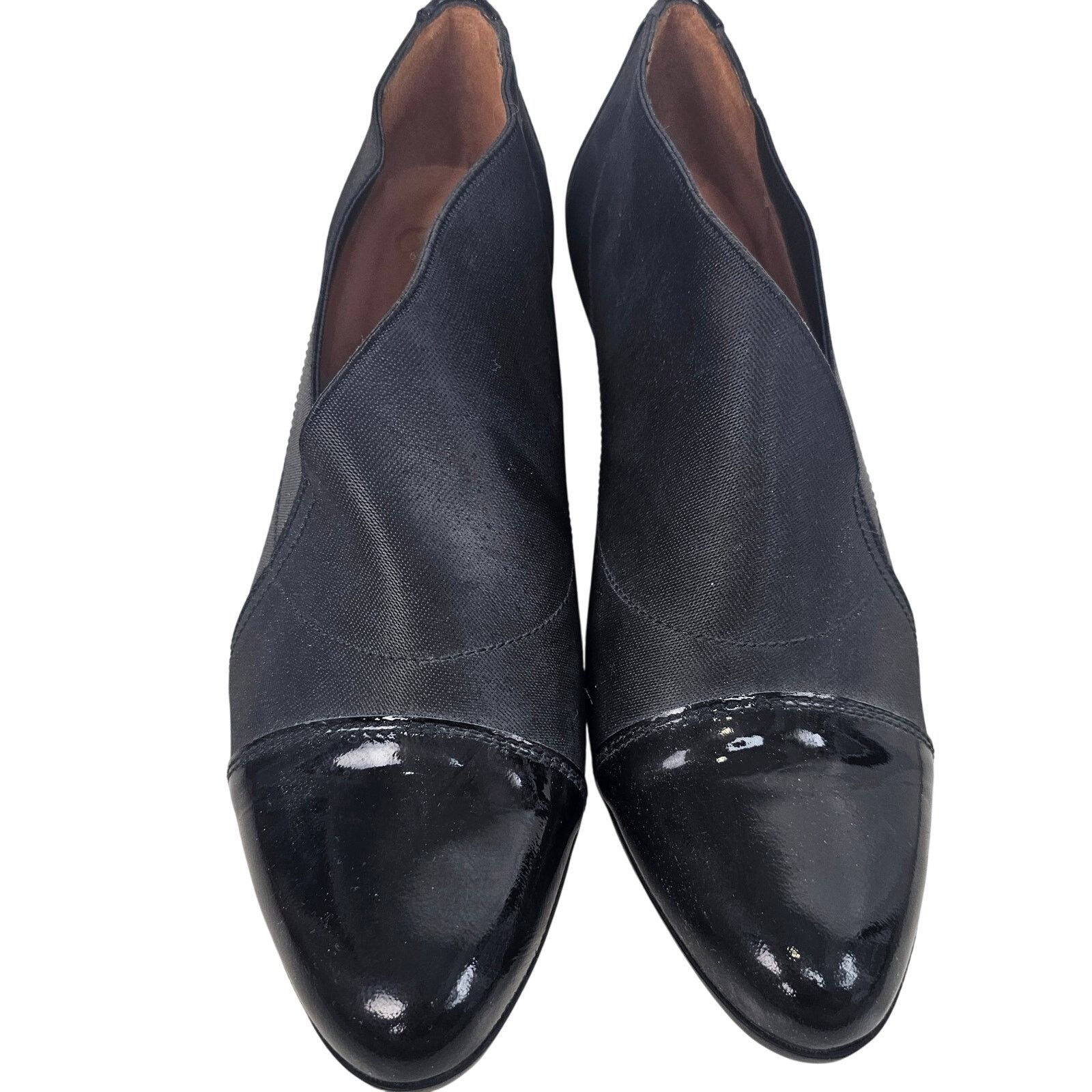 Globe Glove Shoes by Hispanitas Black Booties Slip Ons 38 (US 7) Size US 7 / IT 37 - 3 Thumbnail