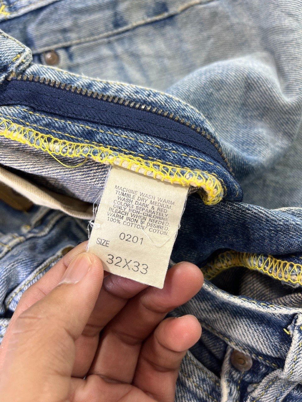 Lee Lee Rider Distressed Jeans J797 Size US 32 / EU 48 - 8 Thumbnail