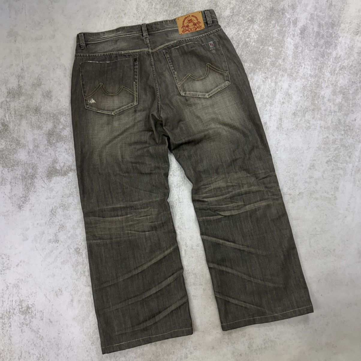Japanese Brand Y2K BLUMISTY distressed wide denim jeans pants Size US 38 / EU 54 - 4 Thumbnail
