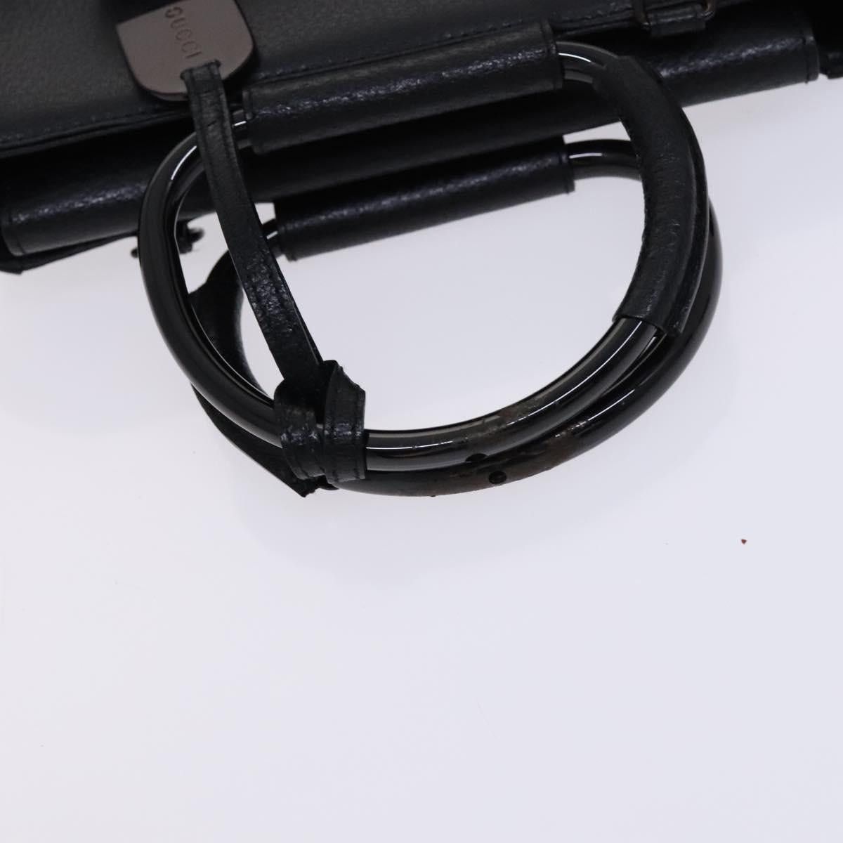 Gucci GUCCI Hand Bag Leather Black Size ONE SIZE - 7 Thumbnail