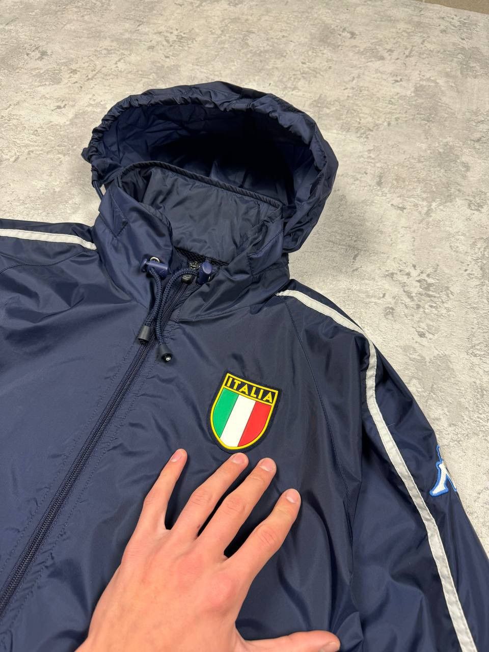 Kappa 2002 Italy World Cup Kappa Sideline Training Navy Jacket Size US M / EU 48-50 / 2 - 7 Thumbnail
