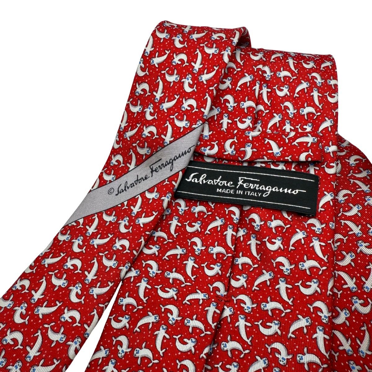 Salvatore Ferragamo Salvatore Ferragamo Red Silk Tie, Made in Italy, Like New Size ONE SIZE - 4 Thumbnail