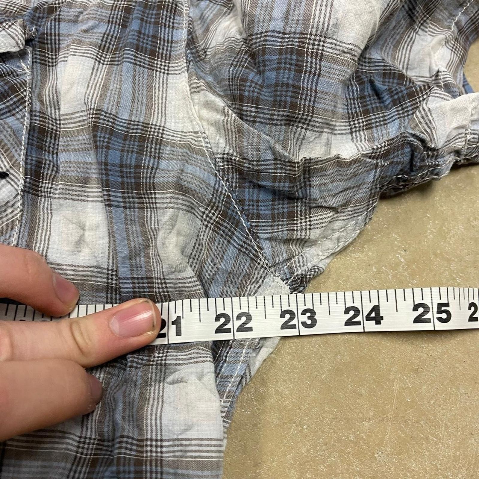 Ed Hardy Y2K Ed Hardy grey and blue plaid button up shirt Size US XL / EU 56 / 4 - 5 Thumbnail