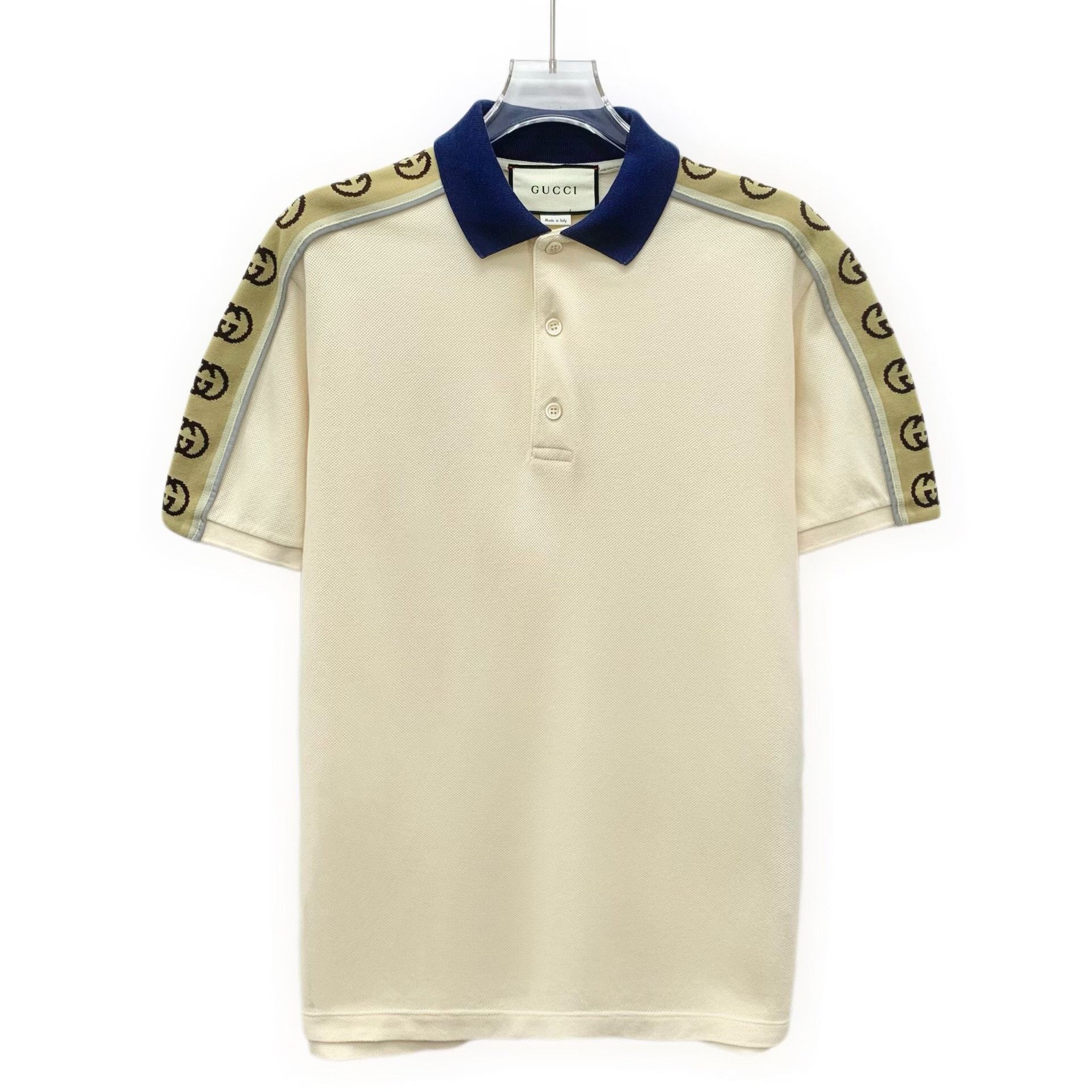 Gucci Gucci Retro Cotton Beige Polo XS Men Size US XS / EU 42 / 0 - 1 Thumbnail