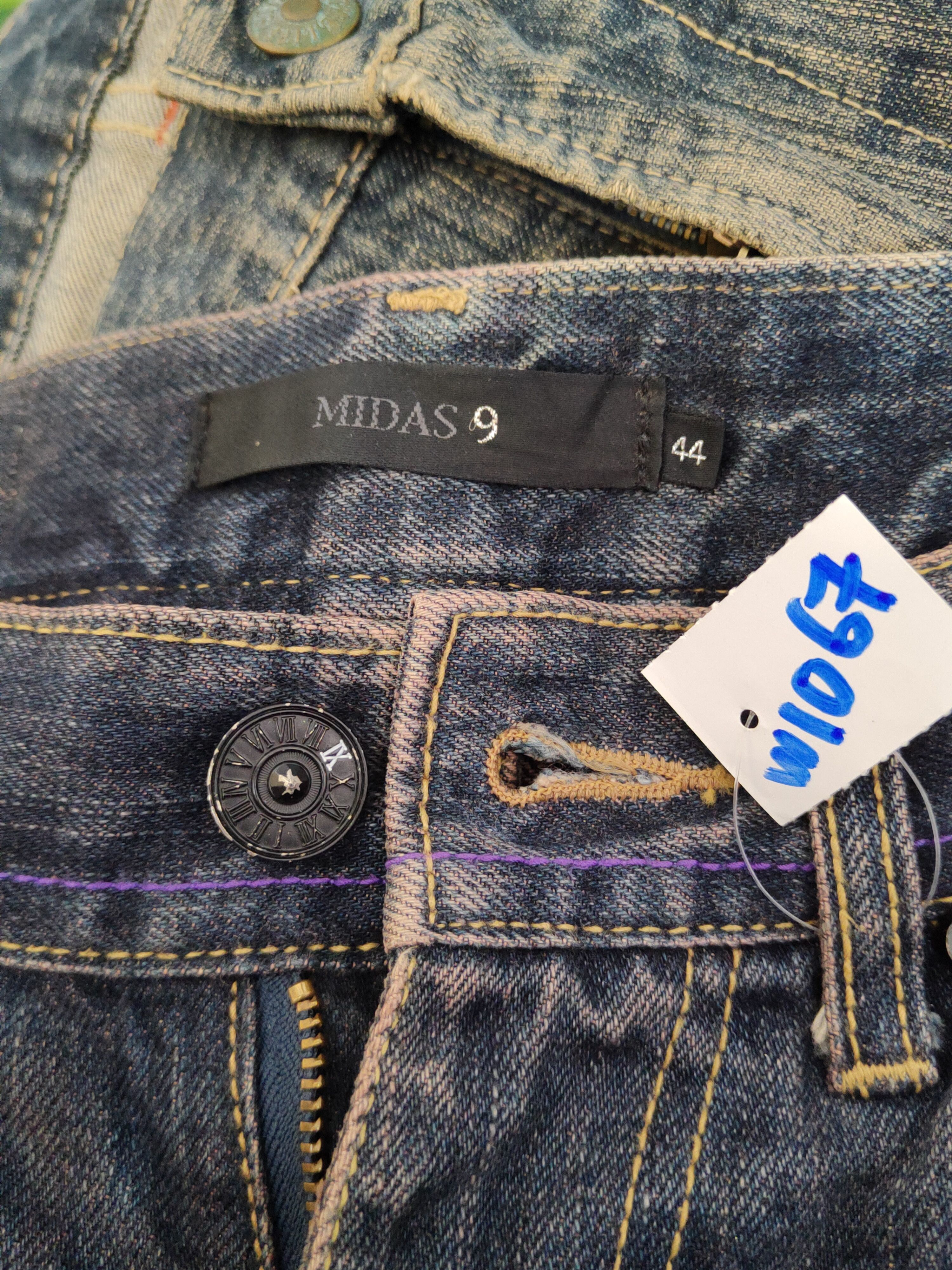 Japanese Brand Midas 9 Dark Blue thunder Distressed Ripped Jeans #W1067 Size 30" / US 8 / IT 44 - 15 Thumbnail
