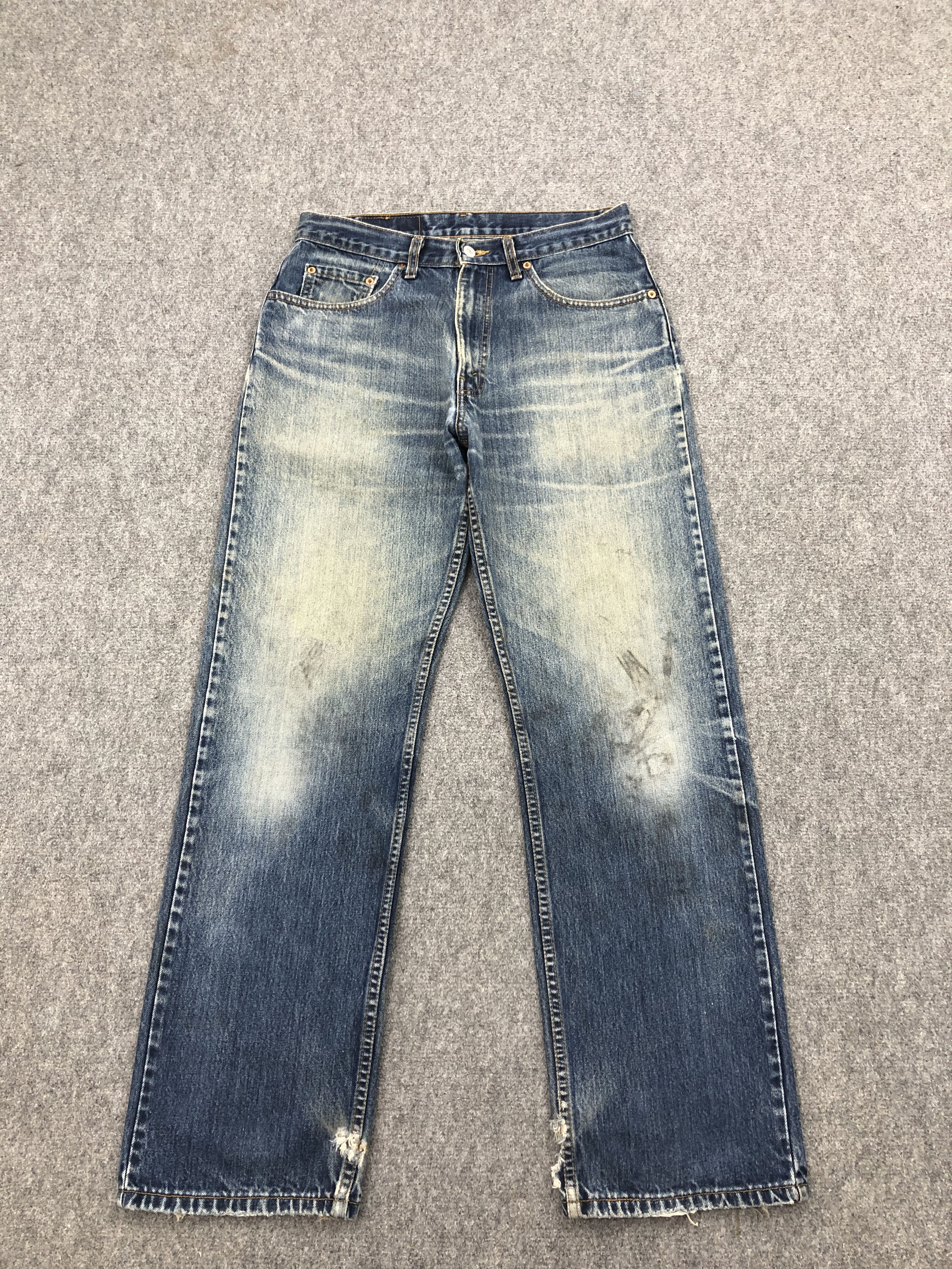 image of Faded Blue Vintage 90's Levis 528 Denim Jeans in Blue Denim, Men's (Size 30)