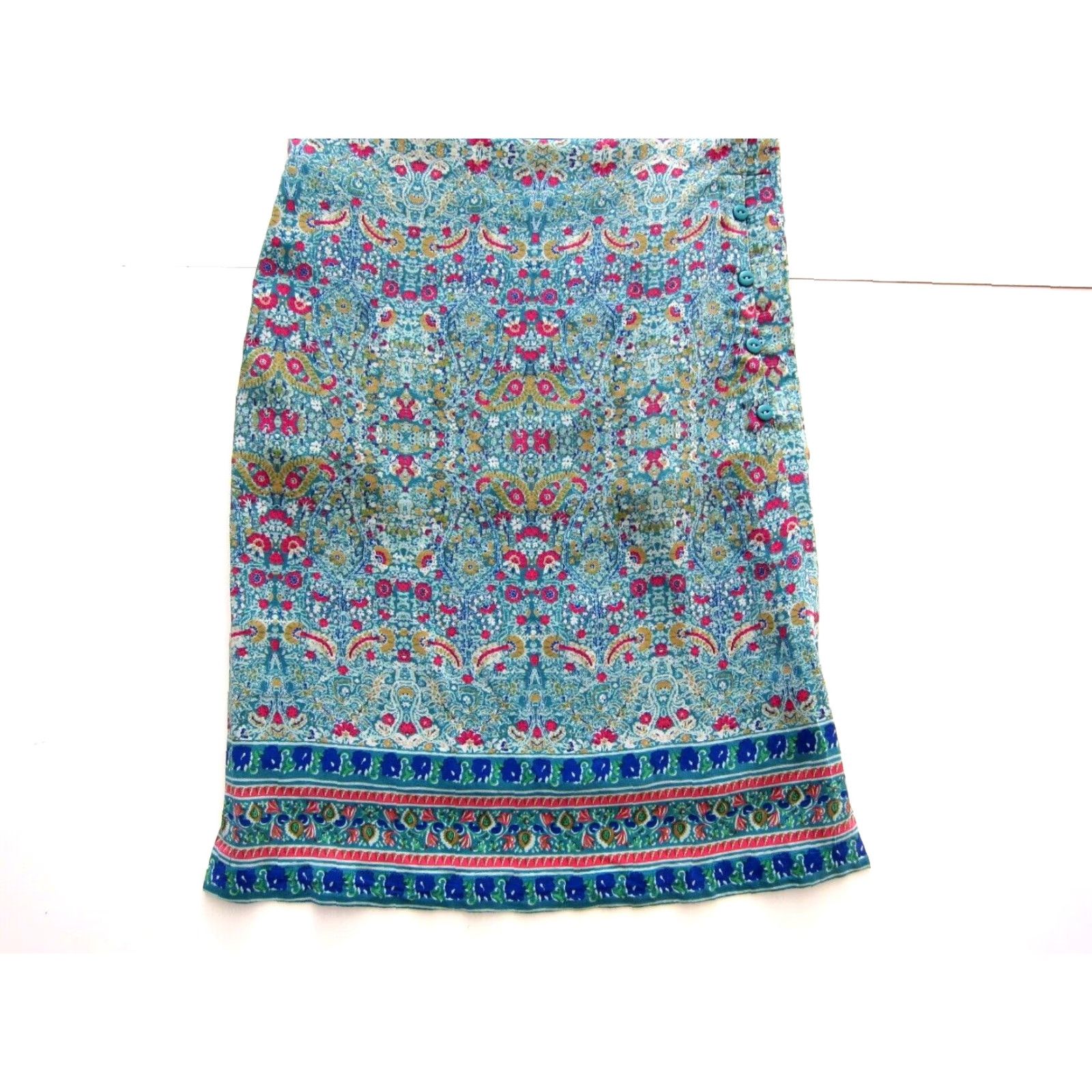 Vintage Maeve Anthropologie Green Pink Blue Floral Mini Halter Slip Tank Sun Dress 2 Size XS / US 0-2 / IT 36-38 - 7 Thumbnail