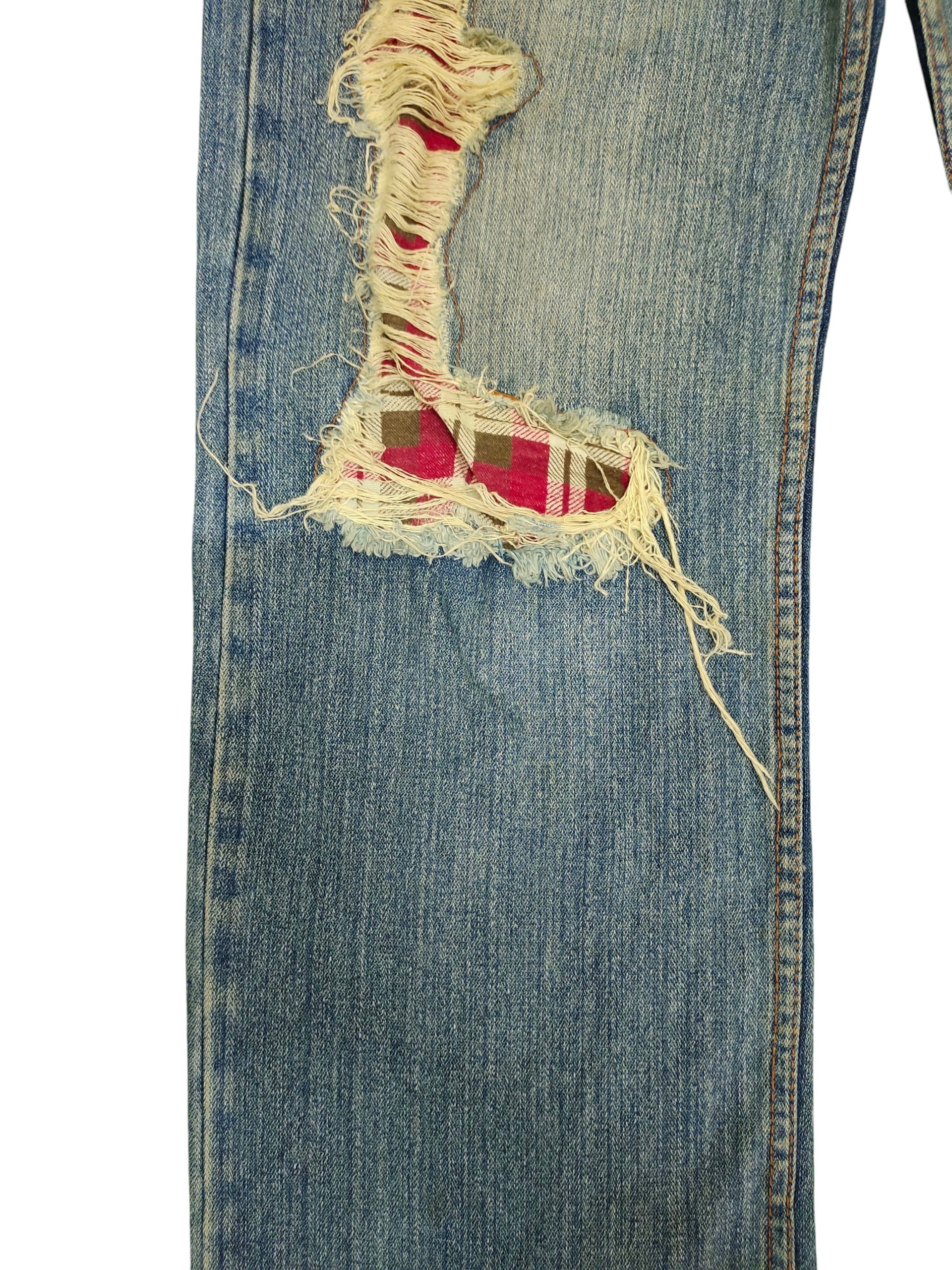 Comme des Garcons × Undercover Nylaus Japan Patchwork Distress Rusty Denim Jeans Size US 32 / EU 48 - 4 Thumbnail