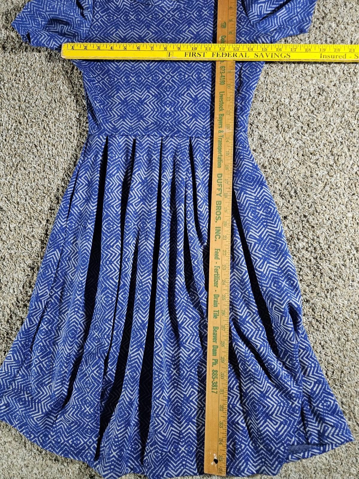 Other Lularoe 1/2 Zip Blue Dress Size XS / US 0-2 / IT 36-38 - 4 Thumbnail