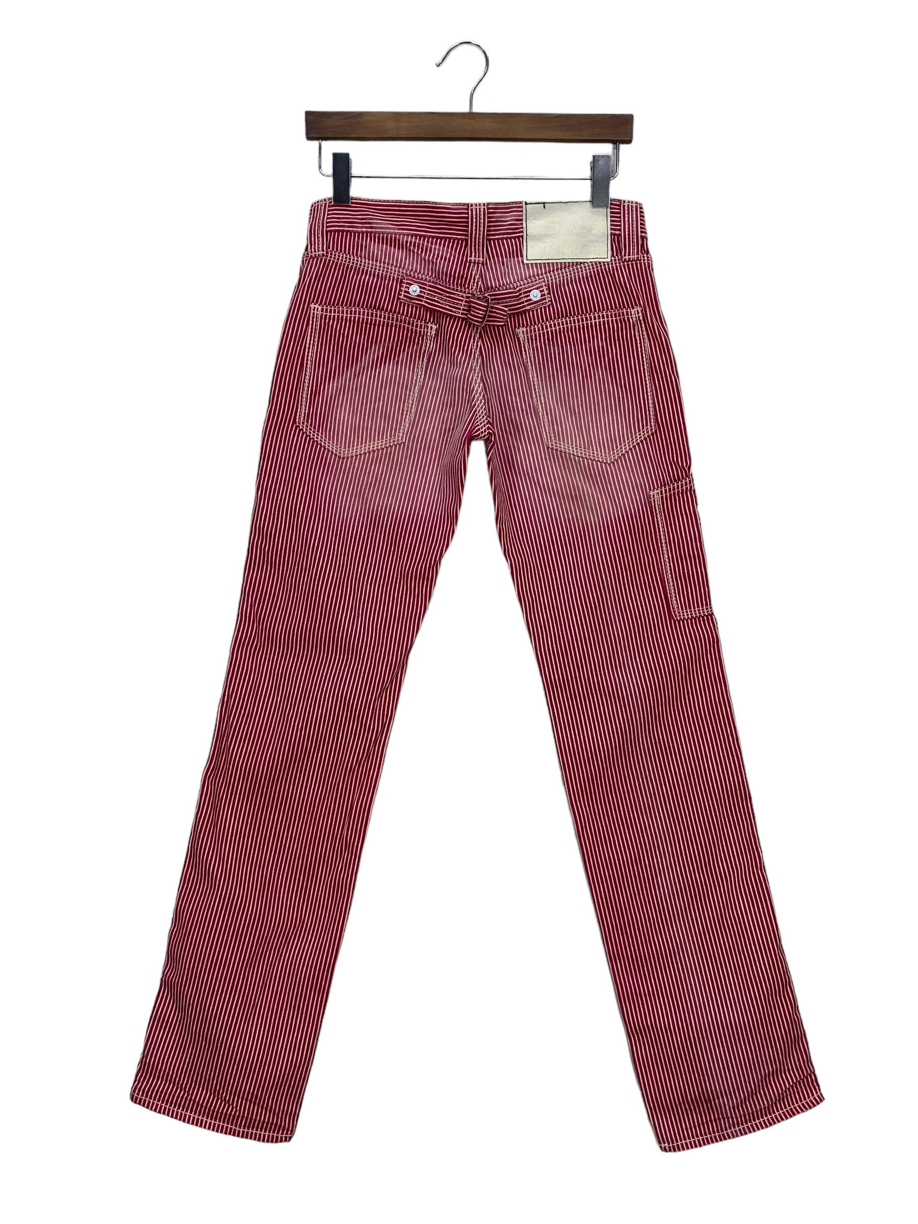 image of Co & Lu Stripes Flare Jeans in White Red, Women's (Size 26)