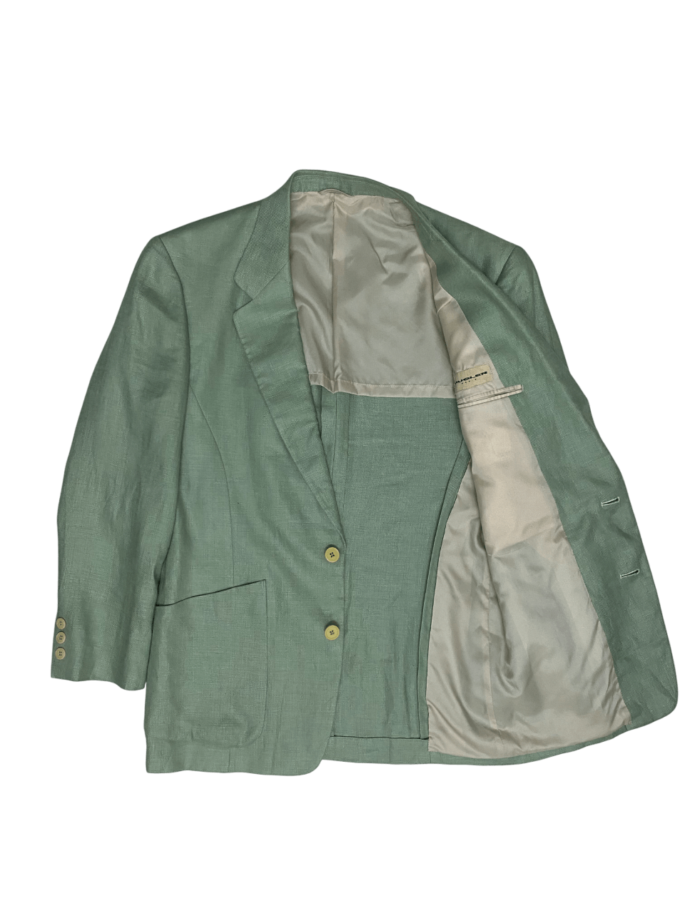 Thierry Mugler Vintage 80s Thierry Mugler Green Tuxedo Size 46R - 4 Thumbnail
