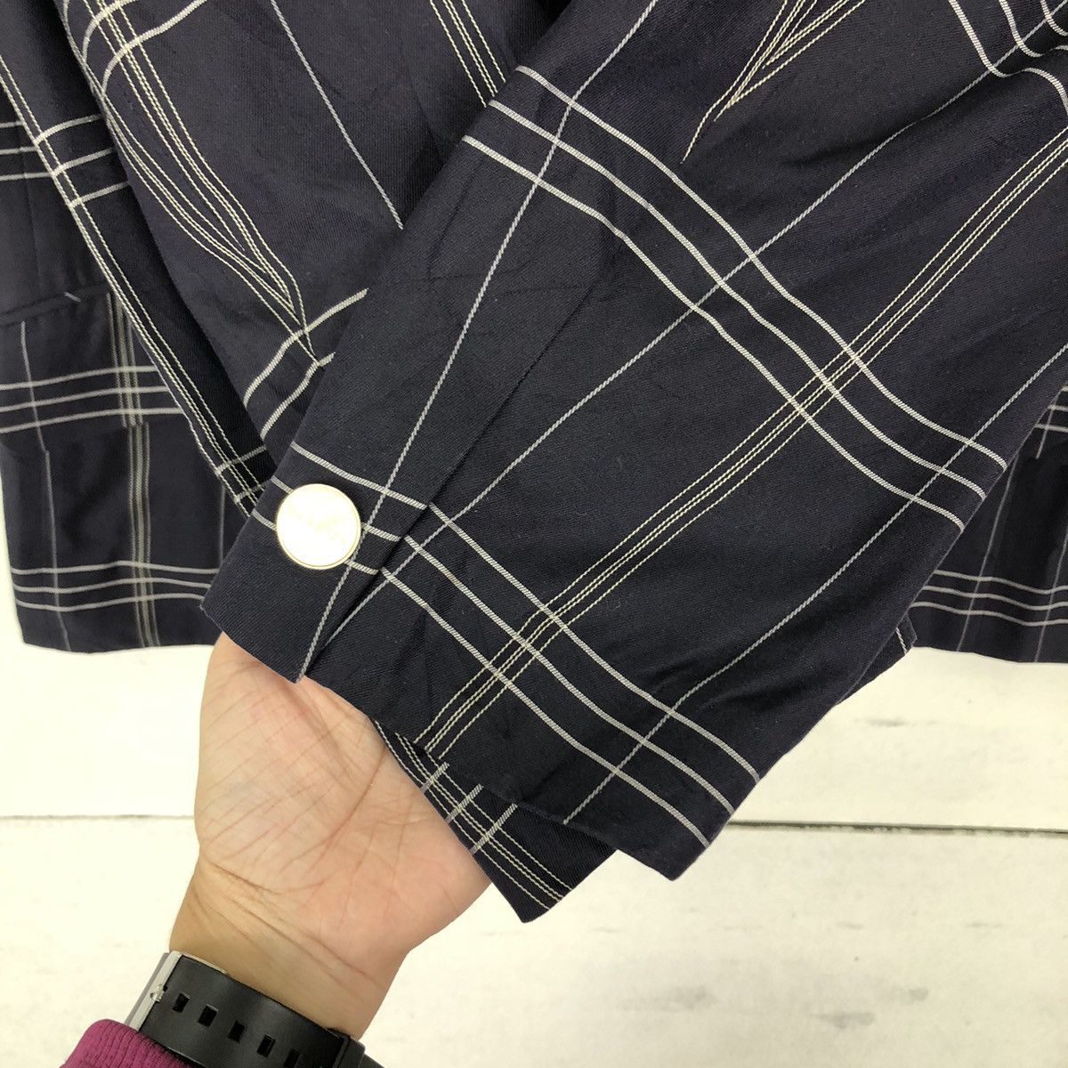 Burberry VINTAGE BURBERRYS DOUBLE BREAST JACKET TARTAN DESIGN Size US S / EU 44-46 / 1 - 11 Thumbnail