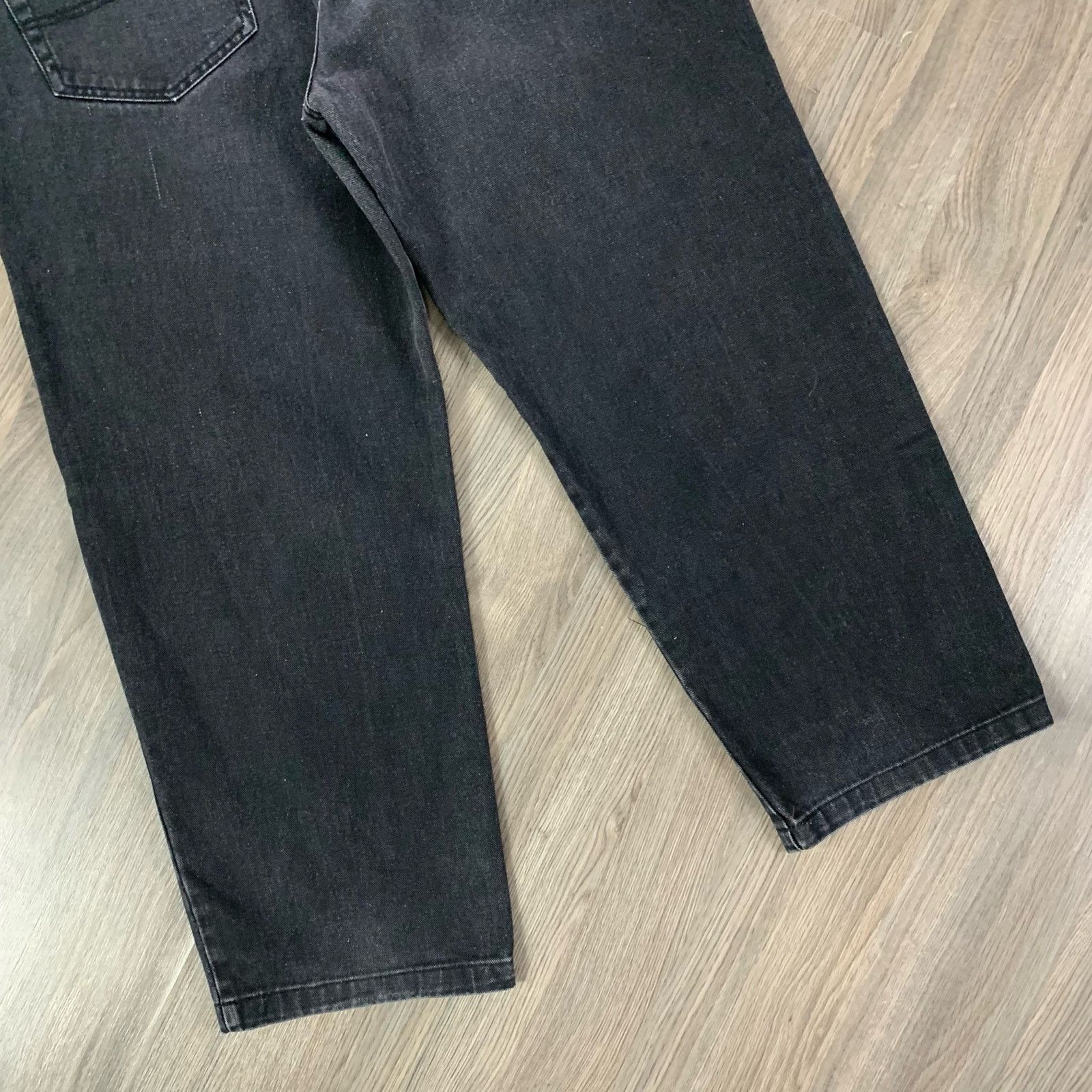 Giorgio Armani Vintage Black Giorgio Design Baggy Jeans - 36 - 90s Size US 36 / EU 52 - 6 Thumbnail