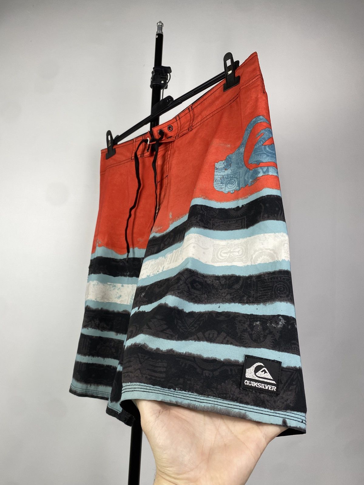 Quicksilver × Quiksilver × Vintage Rare Vintage Quiksilver Logo Nylon Shorts Y2K Size US 33 - 3 Thumbnail