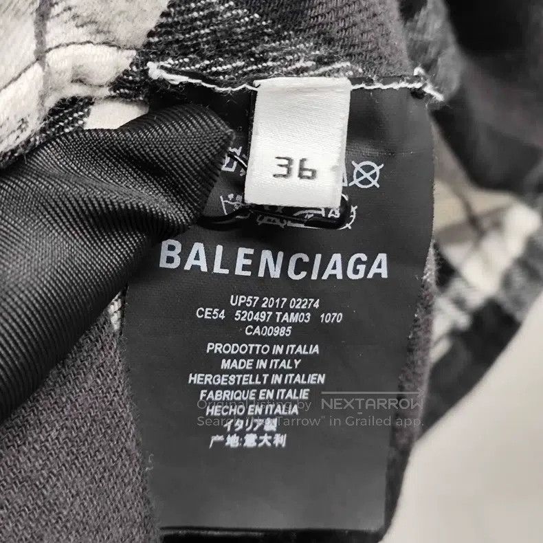 Balenciaga Balenciaga Cotton Logo Plaid Ribbon Shirt Size XS / US 0-2 / IT 36-38 - 4 Thumbnail