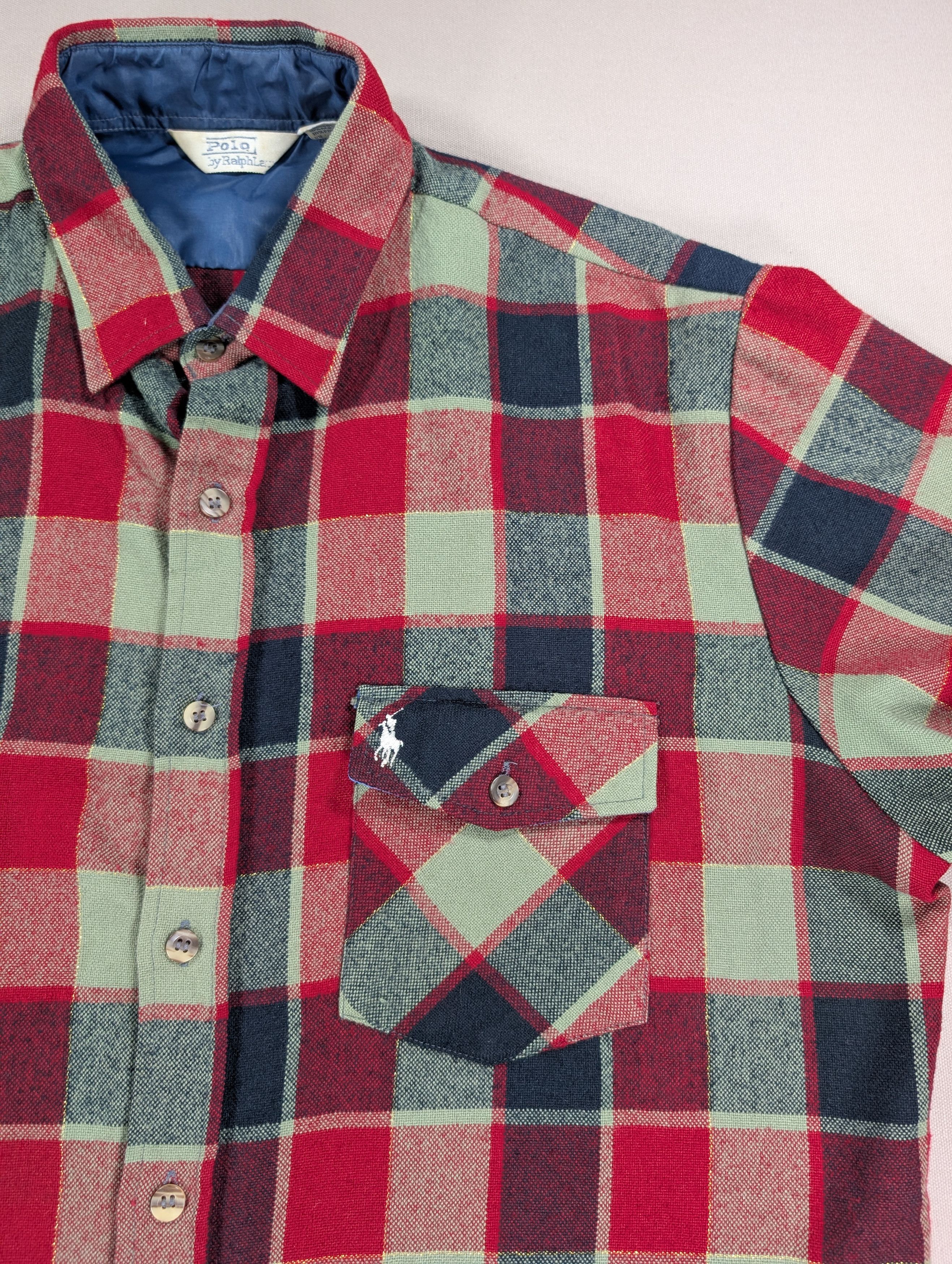 Ralph Lauren Rare Vintage Polo Ralph Lauren Shacket Wool Plaid Korea 80s Size US L / EU 52-54 / 3 - 11 Thumbnail