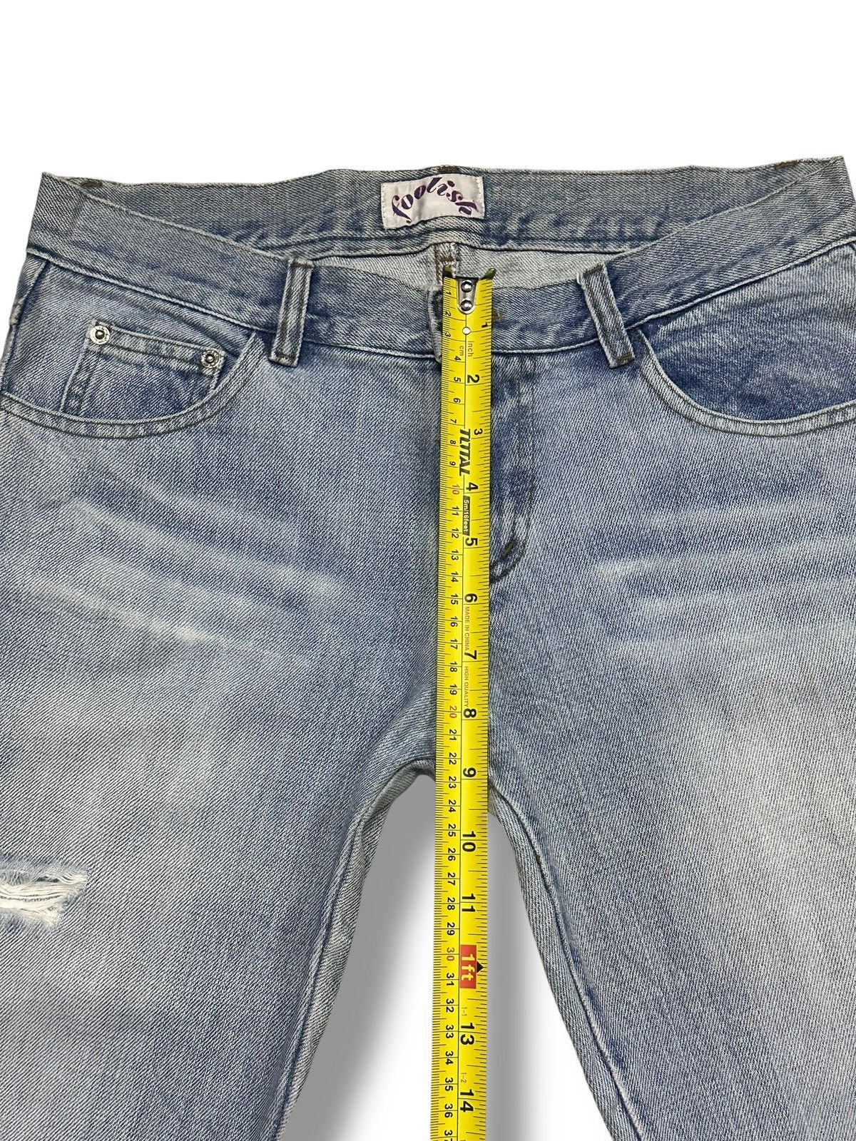 Japanese Brand Distressed Vintage Foolish Japan Jeans Wideleg Style Faded Size US 31 - 14 Thumbnail