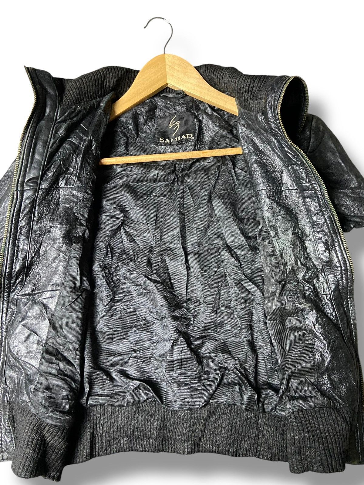Japanese Brand SAMJAD Brand Crop Leather Jacket (141) Size US M / EU 48-50 / 2 - 3 Thumbnail