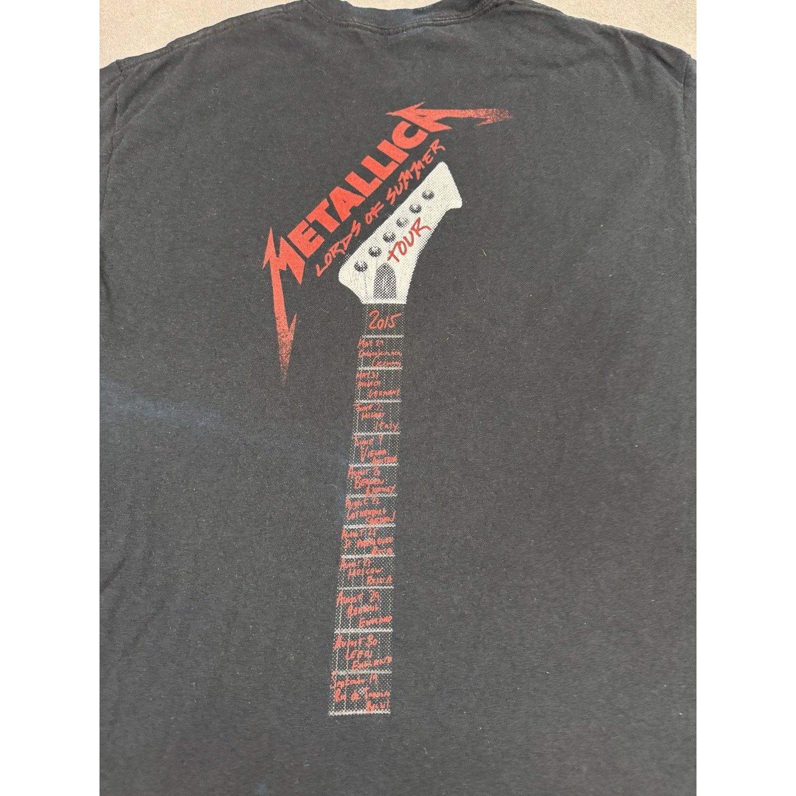Metallica Metallica Lords Of Summer Tour T Shirt Band Tee Black Faded Size US L / EU 52-54 / 3 - 20 Thumbnail