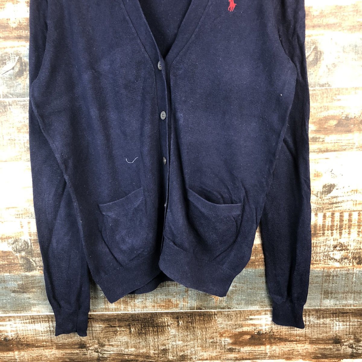 Polo Ralph Lauren DL Polo Ralph Lauren Dark Blue cardigan Knitwear #C730 Size US S / EU 44-46 / 1 - 6 Thumbnail