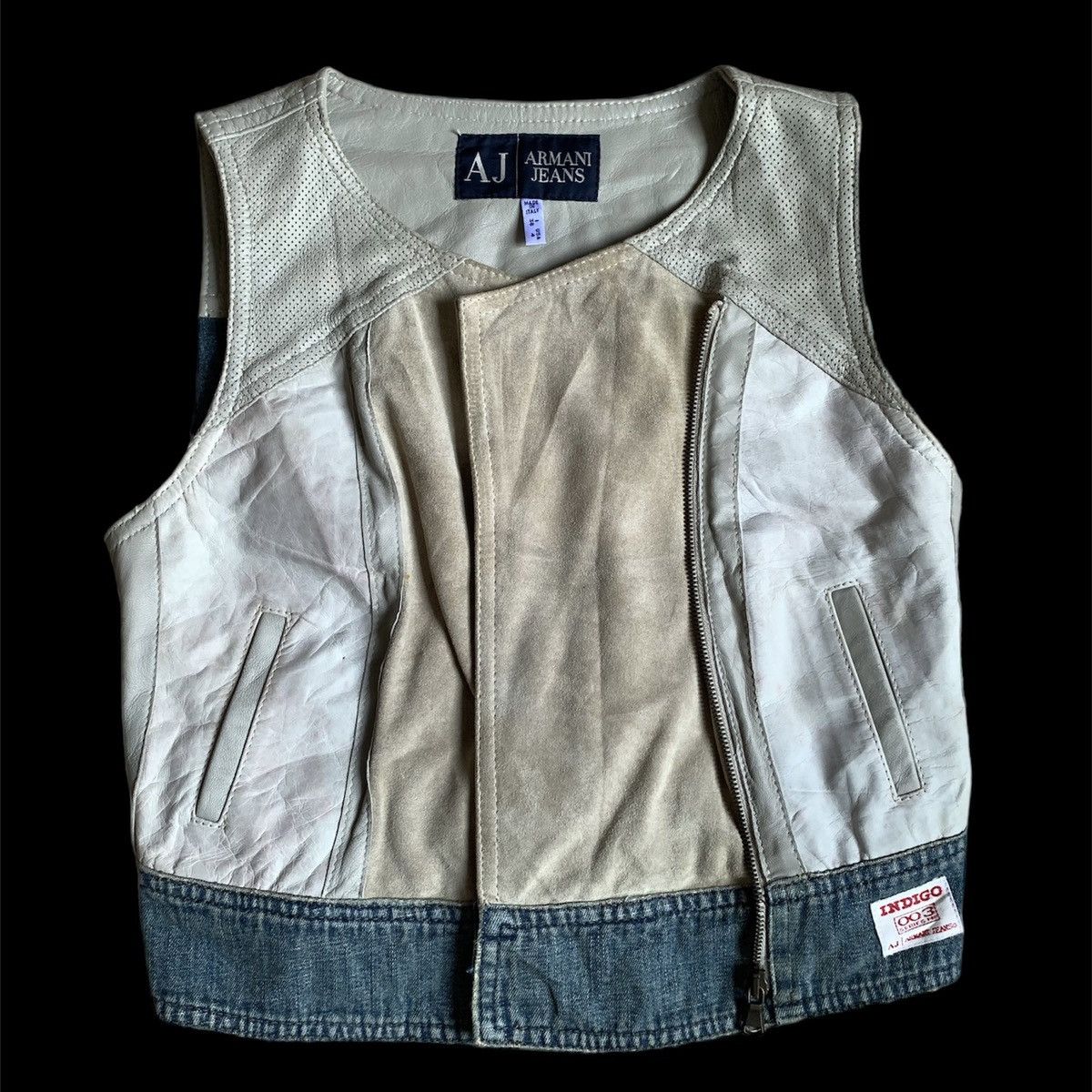Armani × Designer × Vintage Armani jeans vest jacket Size S / US 4 / IT 40 - 2 Thumbnail