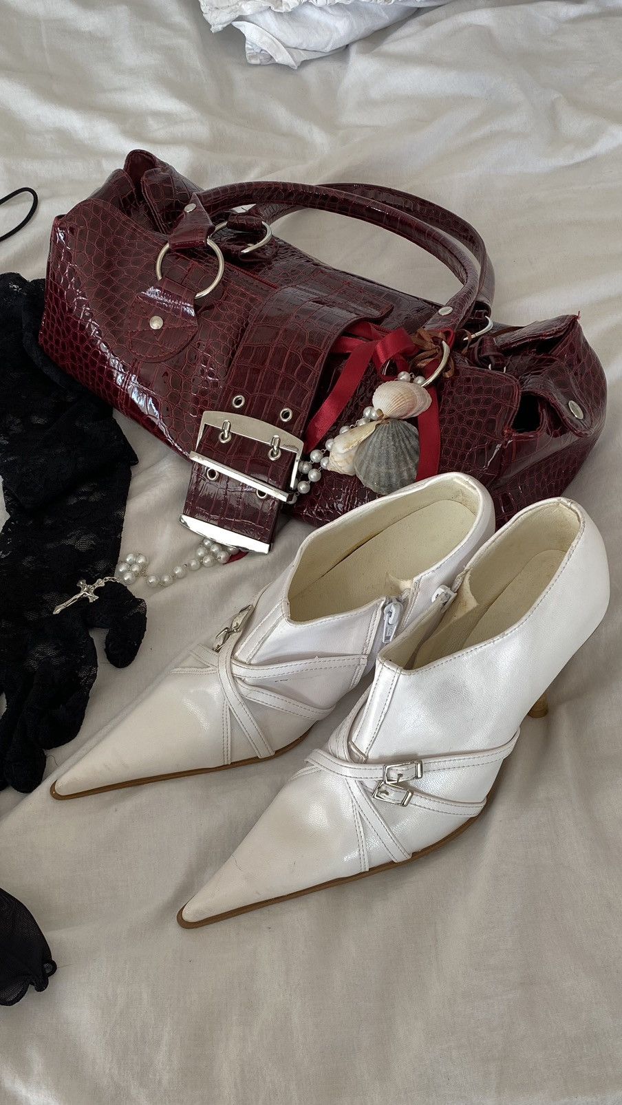 Vintage Vintage white pointy toe boots Size US 5.5 / IT 35.5 - 5 Thumbnail
